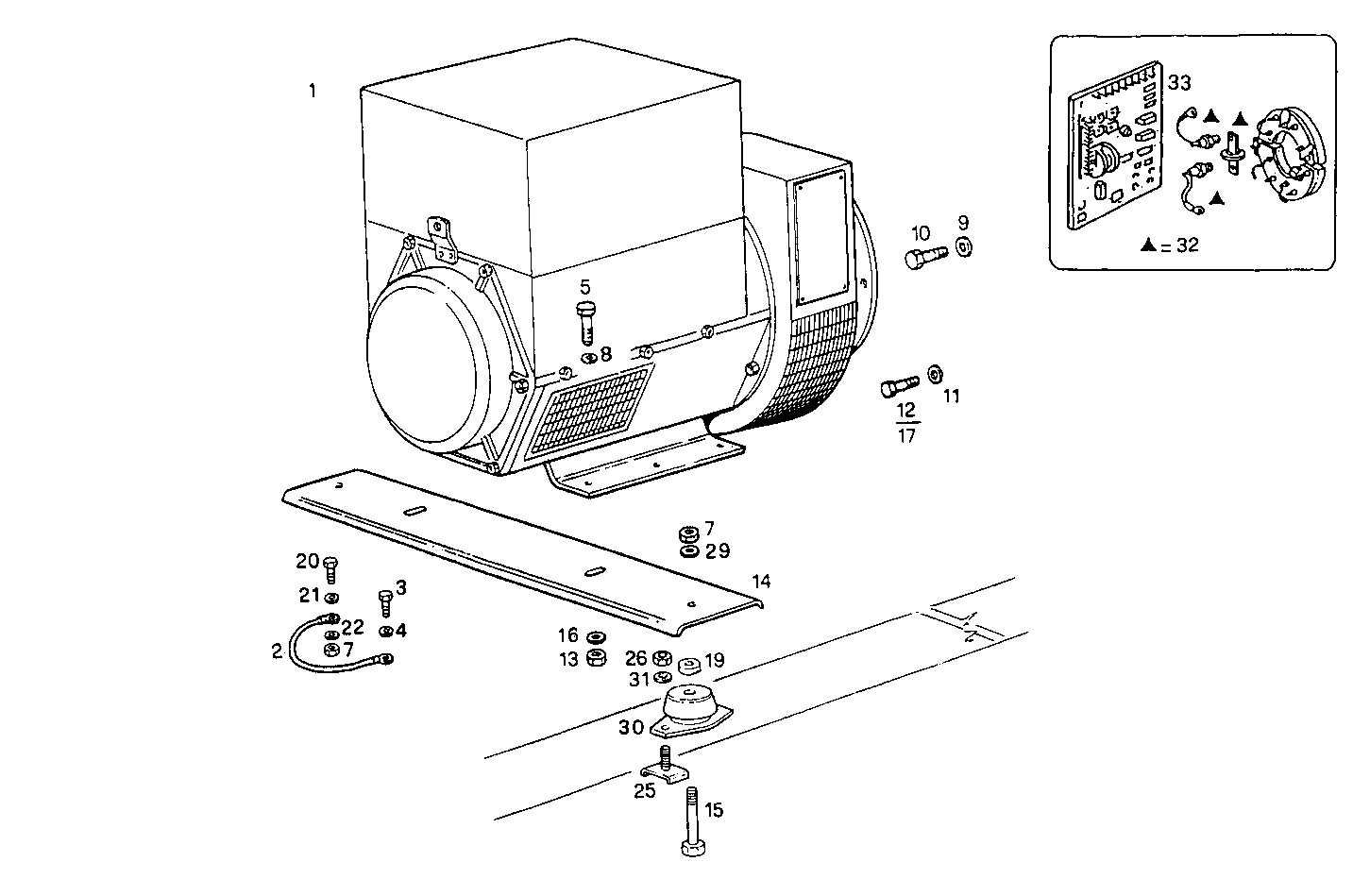 80-95KVA 50-60Hz - GE7450Si16.05A905 GE7450Si16 parts diagram