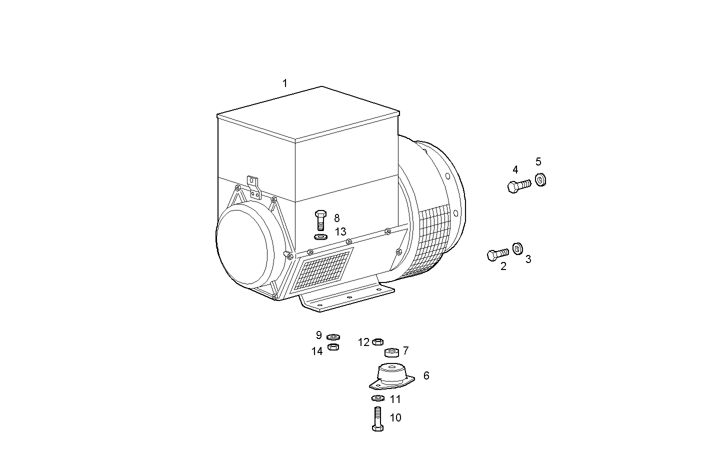 ELECTRIC MACHINE - N67MNTE60.00 NEF 6 mechanic. - TIER 2 parts diagram