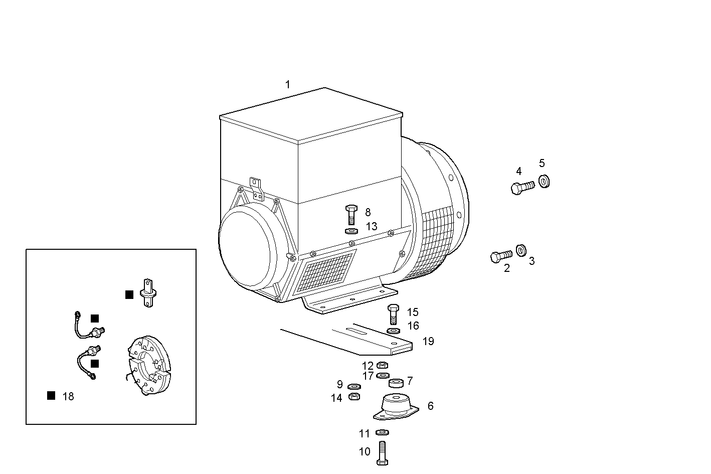 ELECTRIC MACHINE - GECURSOR350E.R990 CURSOR 13 parts diagram