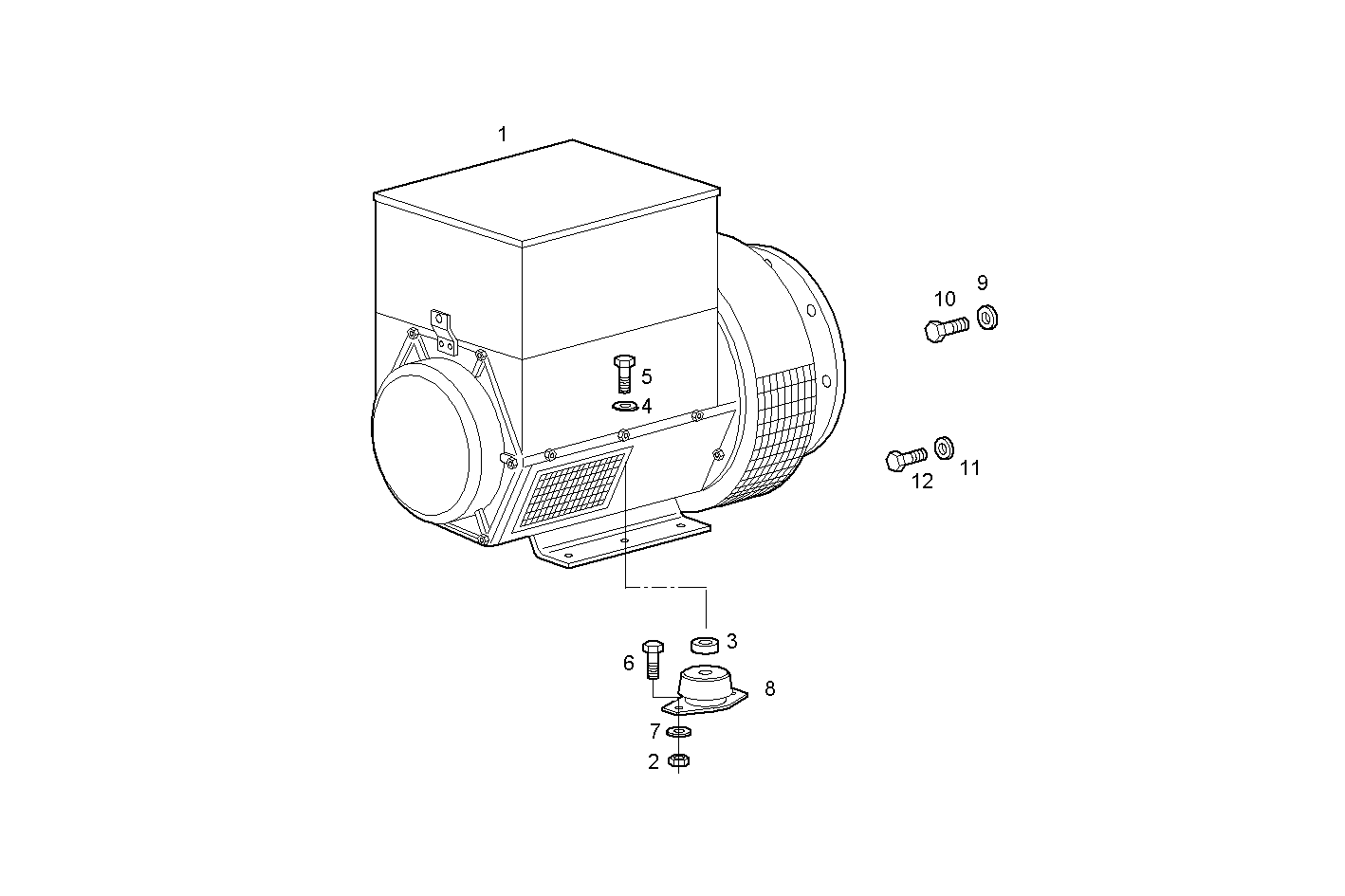 ELECTRIC MACHINE - GENEF60M.1R980 NEF 4 mechanic. parts diagram