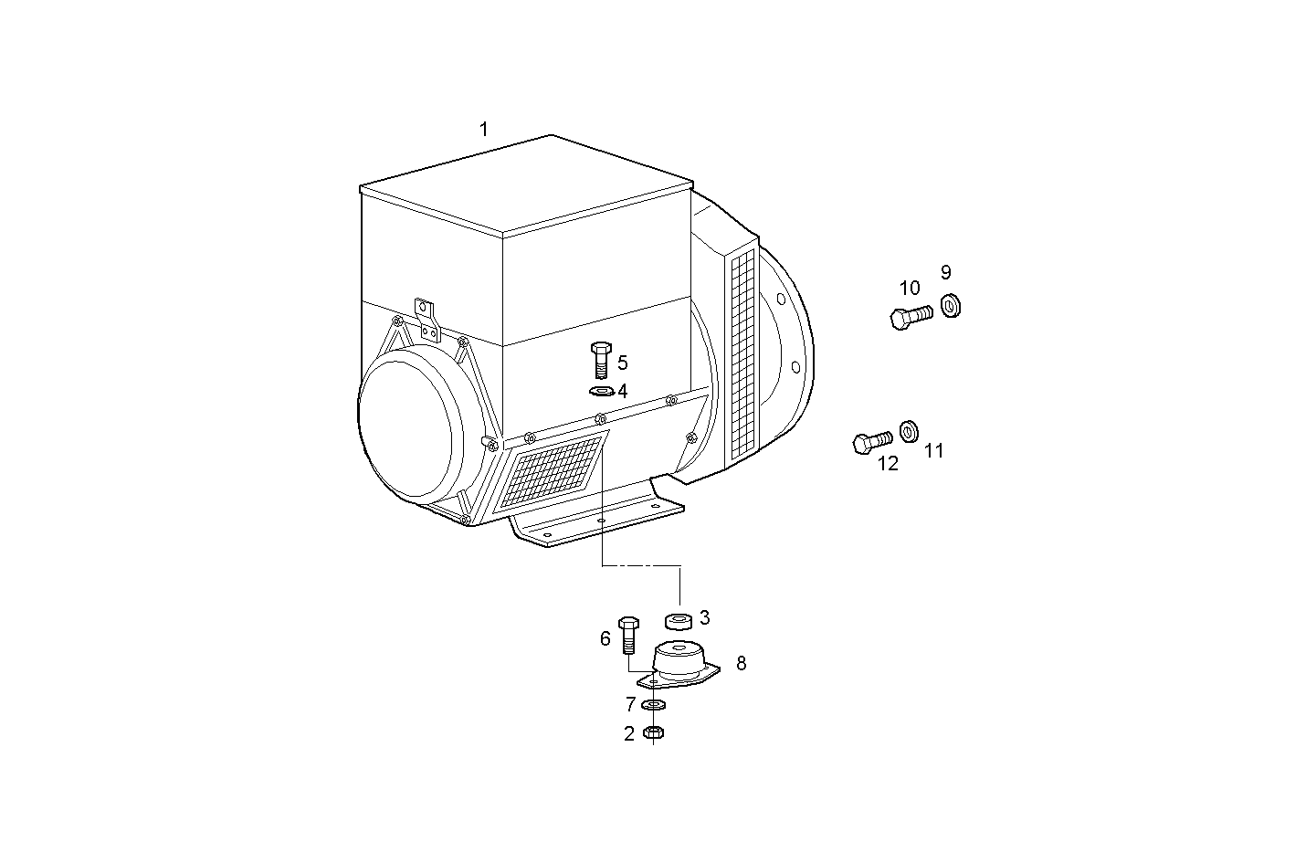ELECTRIC MACHINE - GENEF75M-6.R980 NEF 4 mechanic. parts diagram