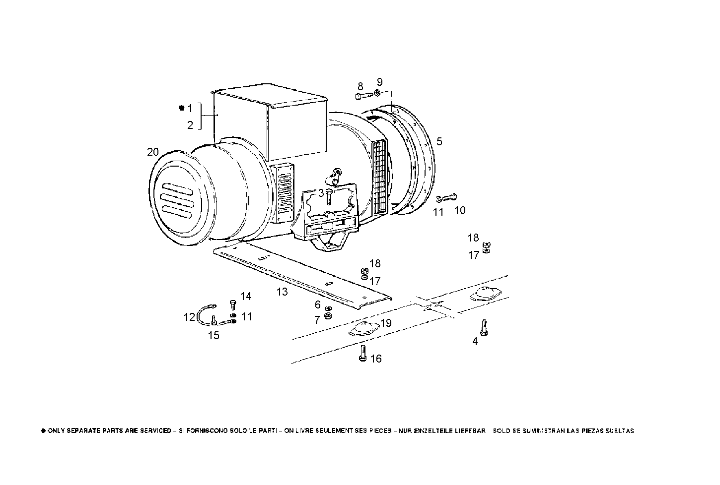 40KVA 50HZ - GE8045M08.00A61S GE8045M08 parts diagram