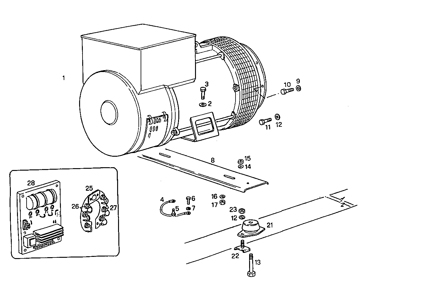 40-47KVA 50-60Hz - GE8041i06.55A905 GE8041i06 parts diagram