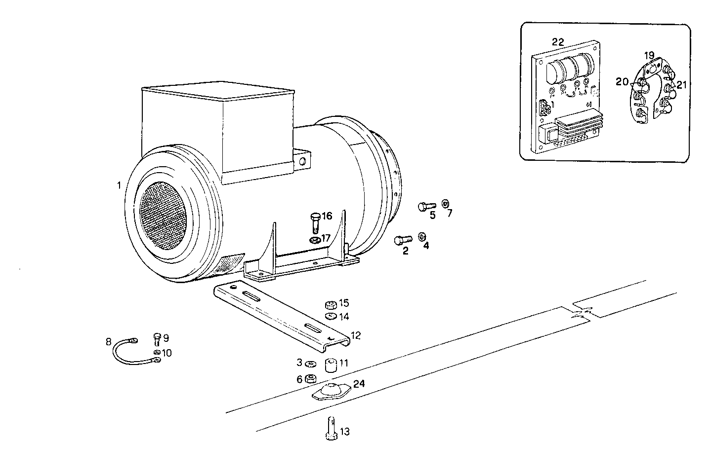SINGLE BEARING ELECTRIC MACHINE - GE8361SRi26.07R970 GE8361SRi26 parts diagram