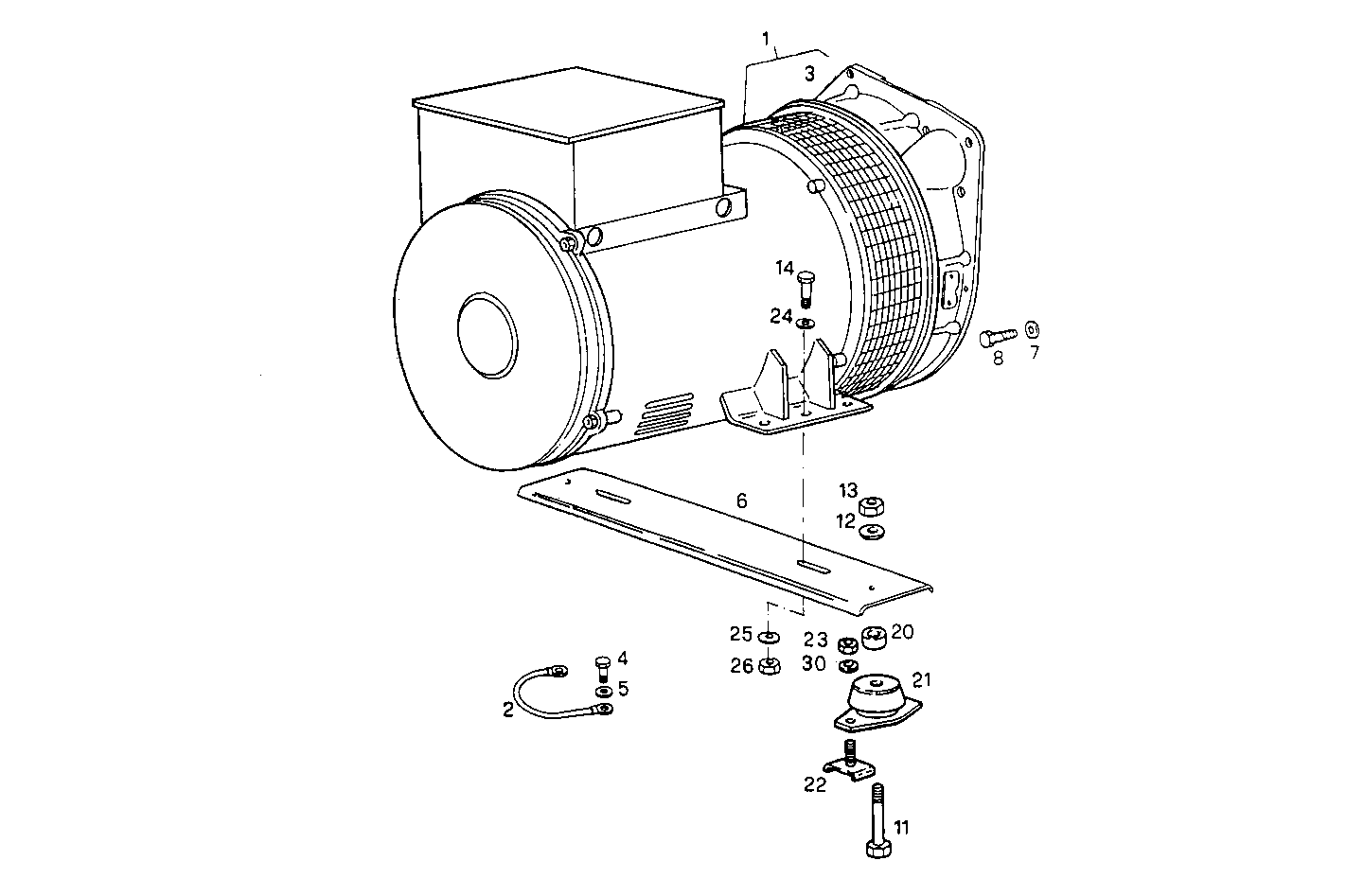 SINGLE BEARING ELECTRIC MACHINE - 8061SRi27.05 8061SRI27 parts diagram