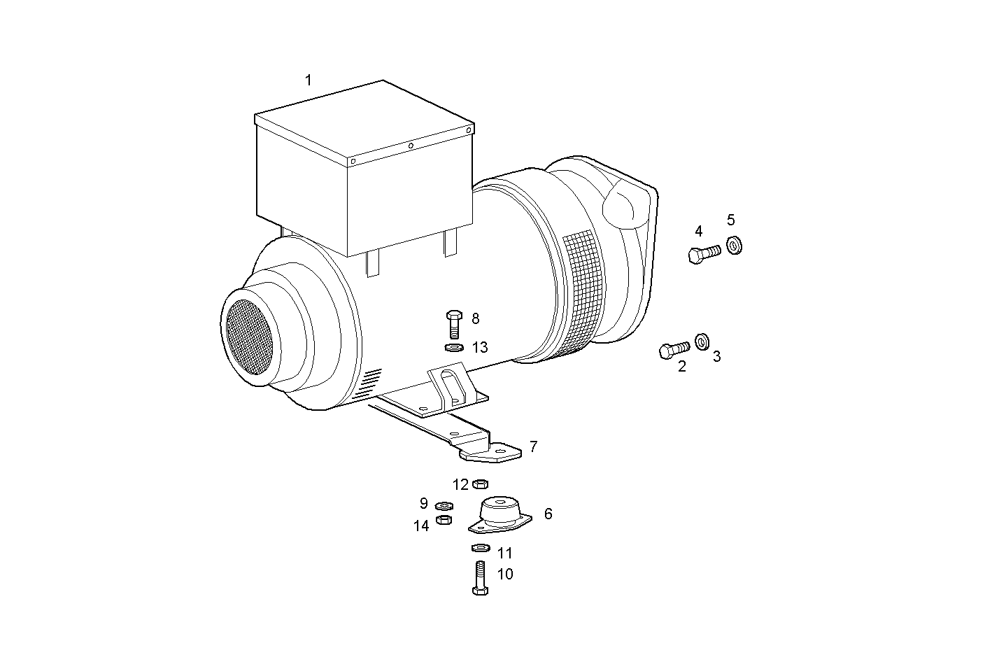 ELECTRIC MACHINE - GENEF125M.A001 NEF 6 mechanic. parts diagram