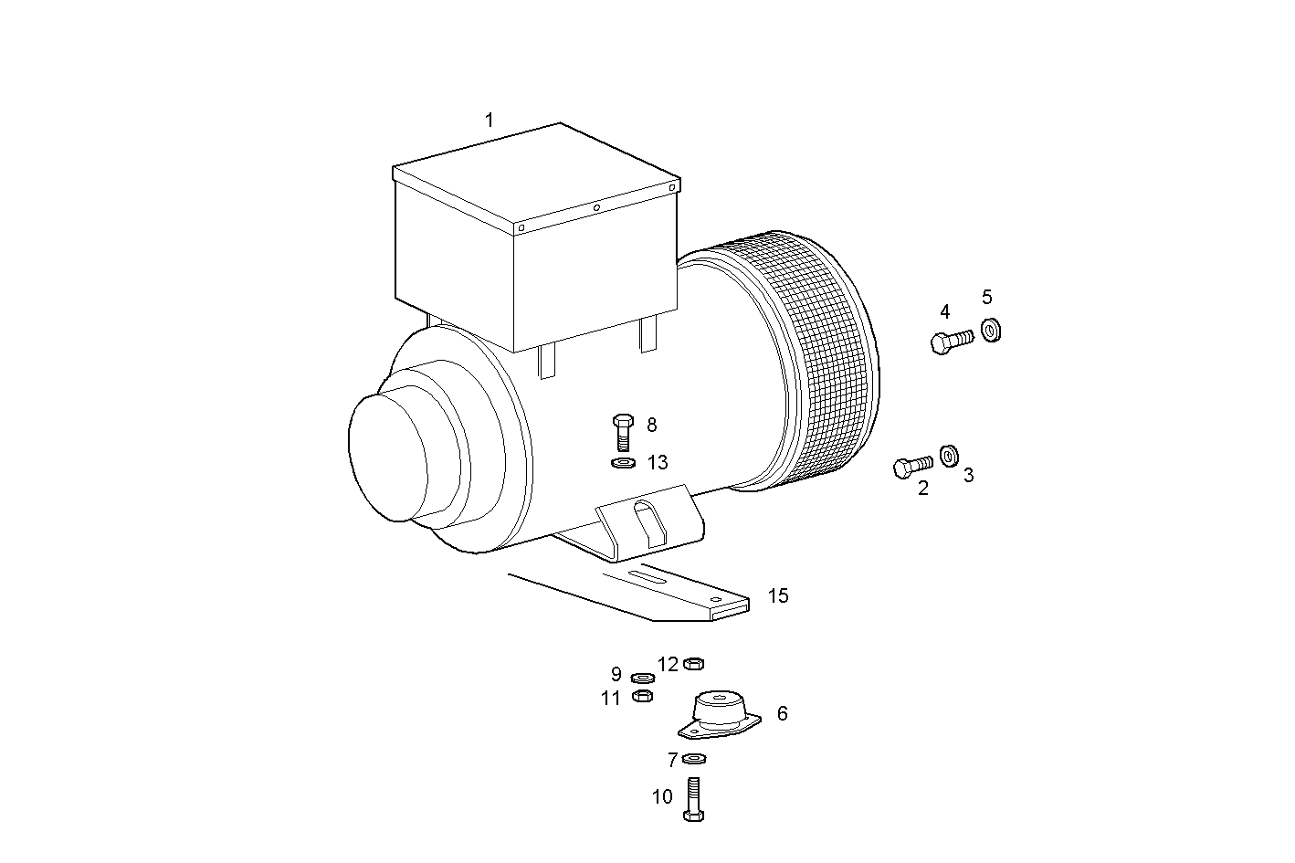 ELECTRIC MACHINE - GENEF60M.1R980 NEF 4 mechanic. parts diagram