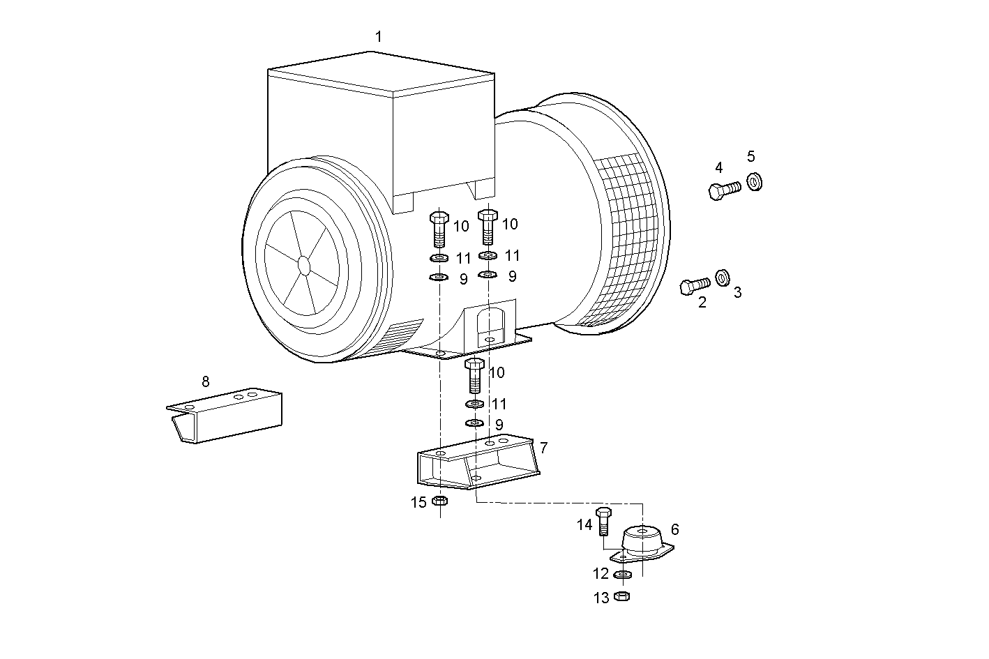 ELECTRIC MACHINE - GENEF75M-5.R980 NEF 4 mechanic. parts diagram