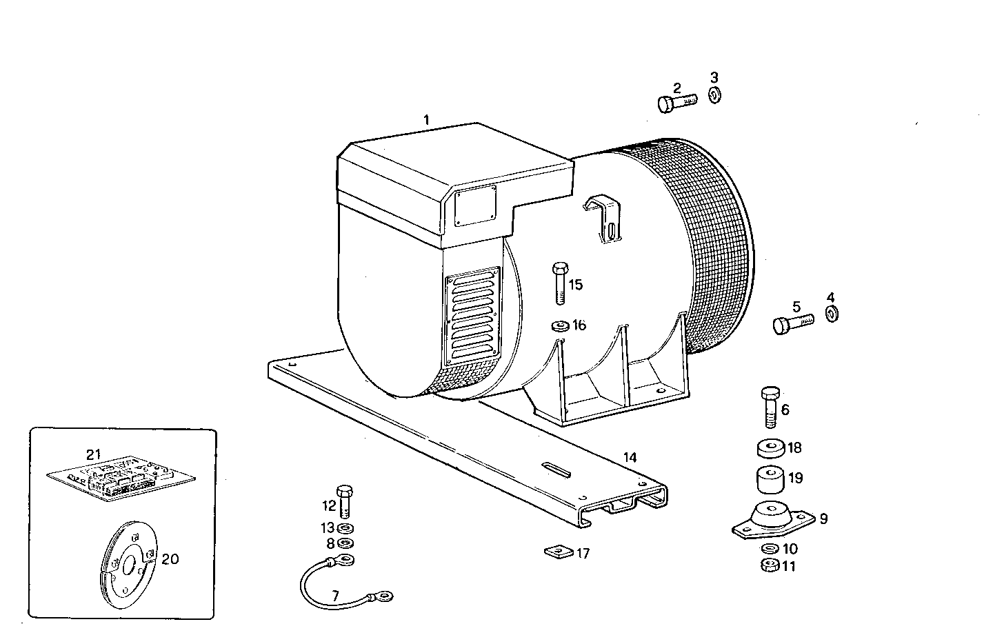 SINGLE BEARING ELECTRIC MACHINE - GE8210SRi26.03R970 GE8210SRi26 parts diagram