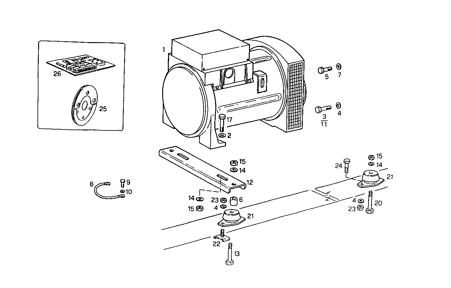 20-24KVA 50-60HZ - GE8031i05.05A906 GE8031i05 parts diagram