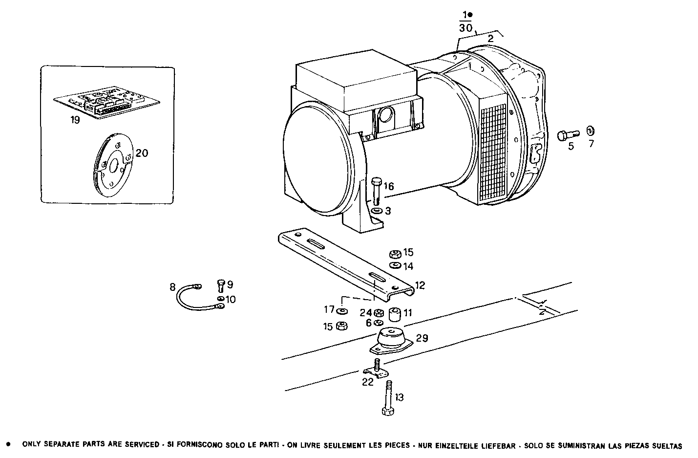 SINGLE BEARING ELECTRIC MACHINE - 8061i06.05 8061i06 parts diagram