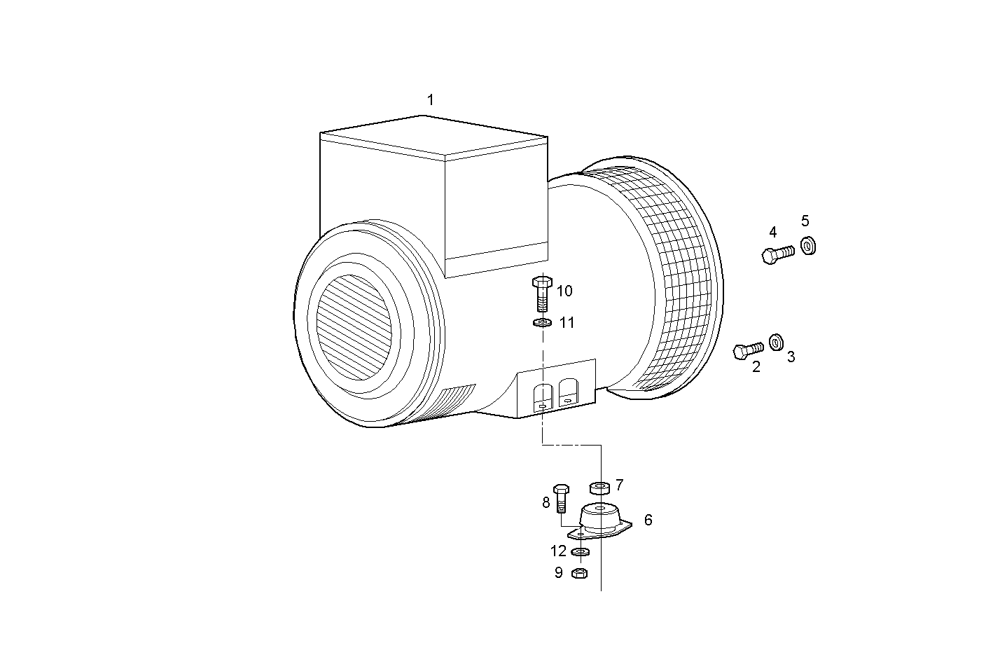 ELECTRIC MACHINE - GENEF60M.1A002 NEF 4 mechanic. parts diagram
