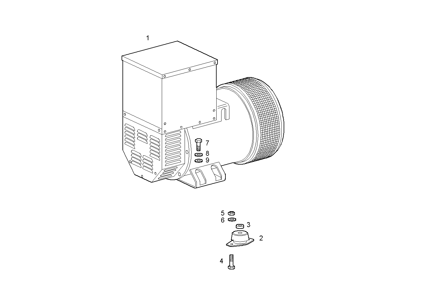 ELECTRIC MACHINE - GENEF75M-5.A002 NEF 4 mechanic. parts diagram