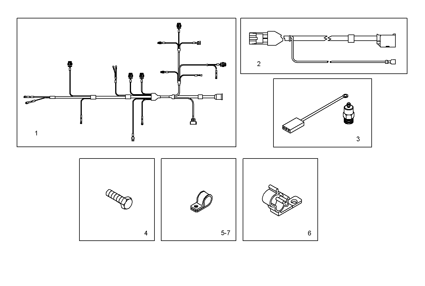 CABLES AND FITTING - N45MNTD22.00 NEF 4 mechanic. - TIER 2 parts diagram