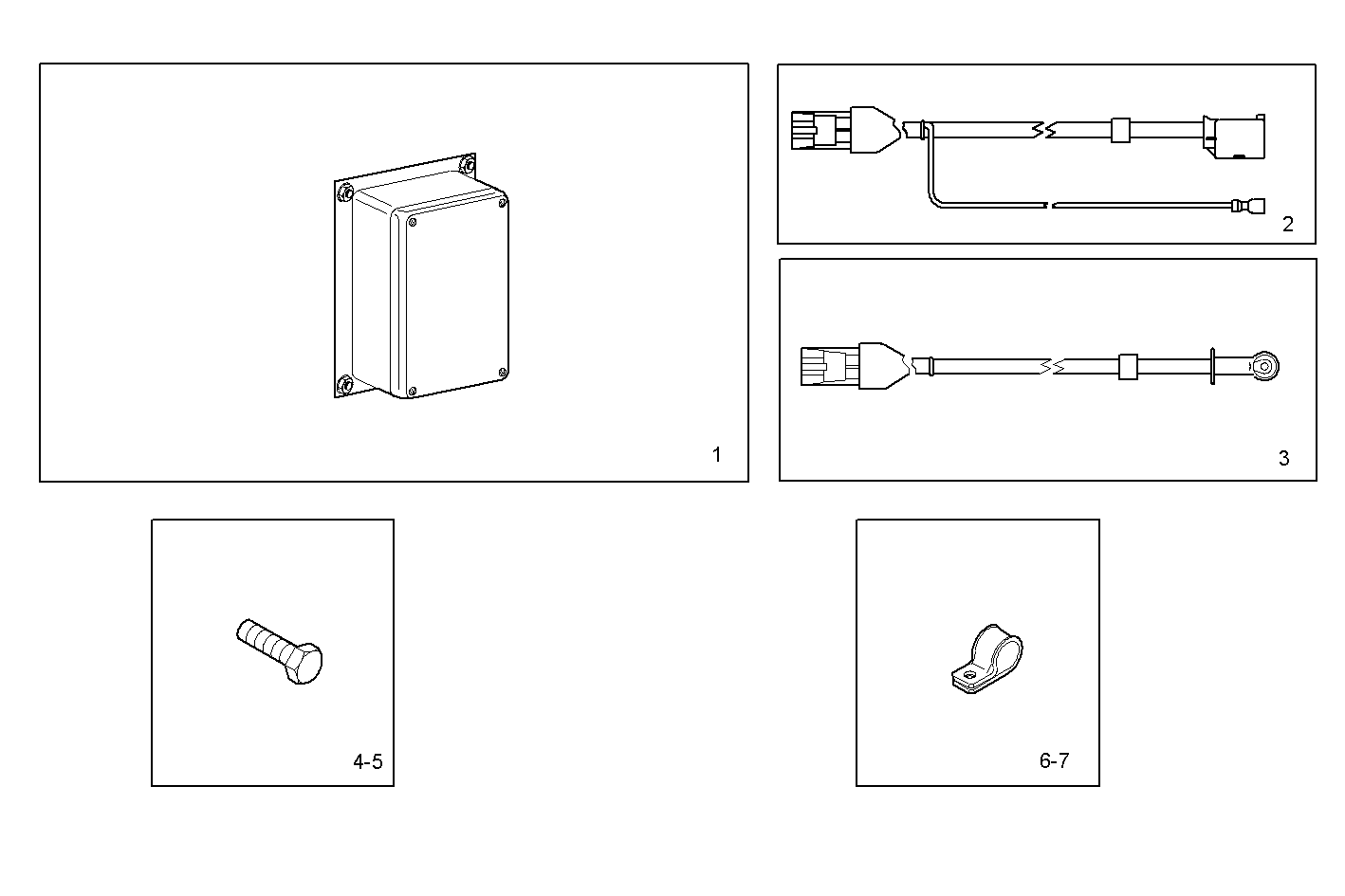 CABLES AND FITTING - N60ENTD20.00 NEF 6 electron. - TIER 2 parts diagram