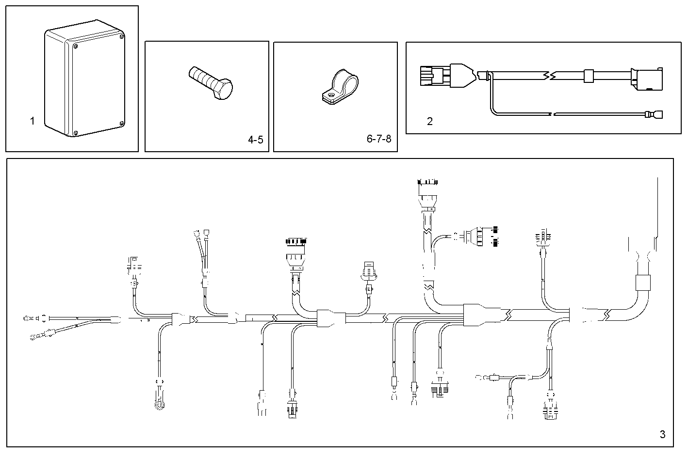 ELECTRIC WIRING - N67ENTX20.00 NEF 6 electron. - TIER 3 parts diagram
