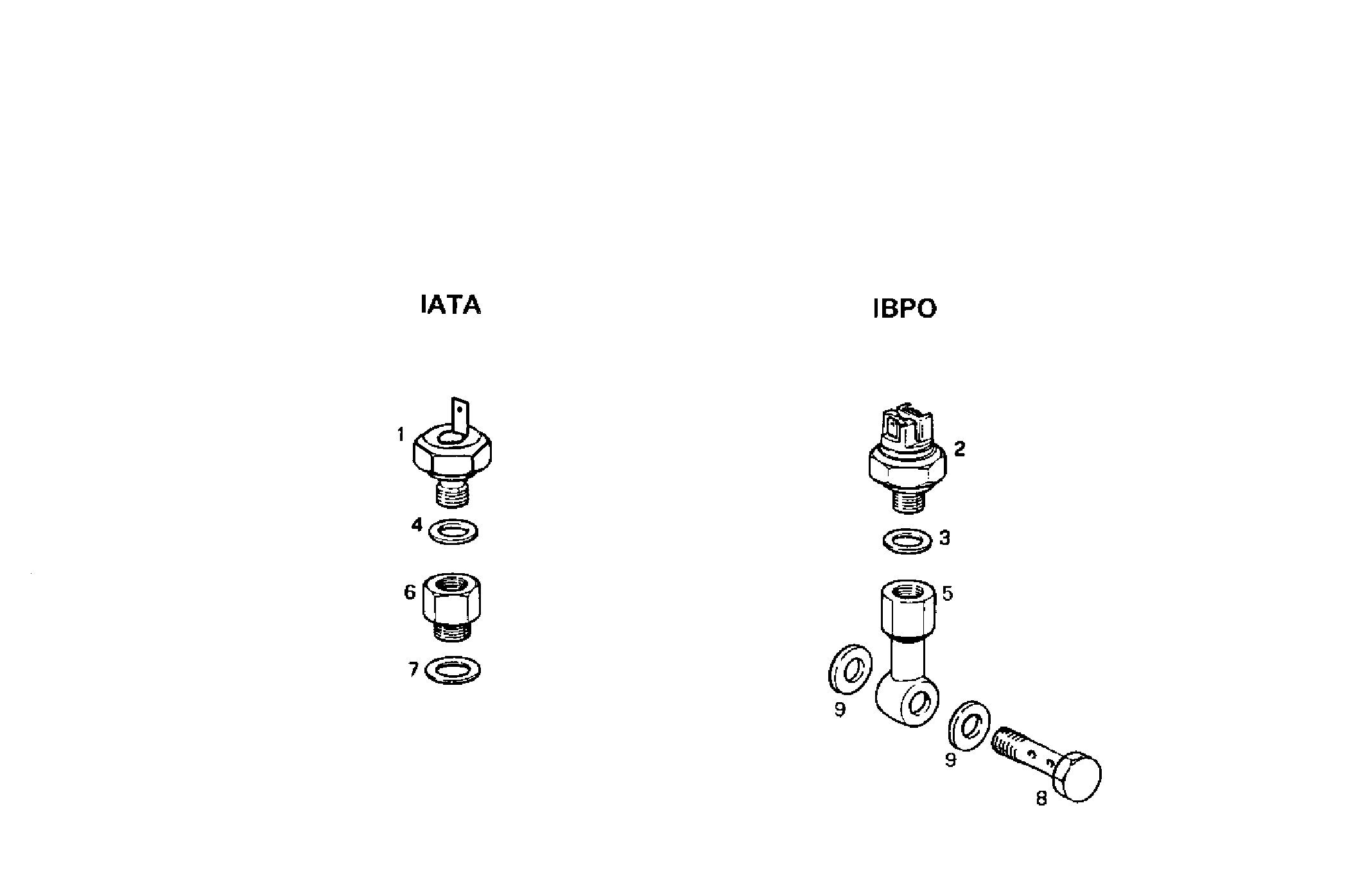 SENDER UNITS HWT/LOP TWO POLES SYSTEM - 8035U06.05 8035U06 parts diagram
