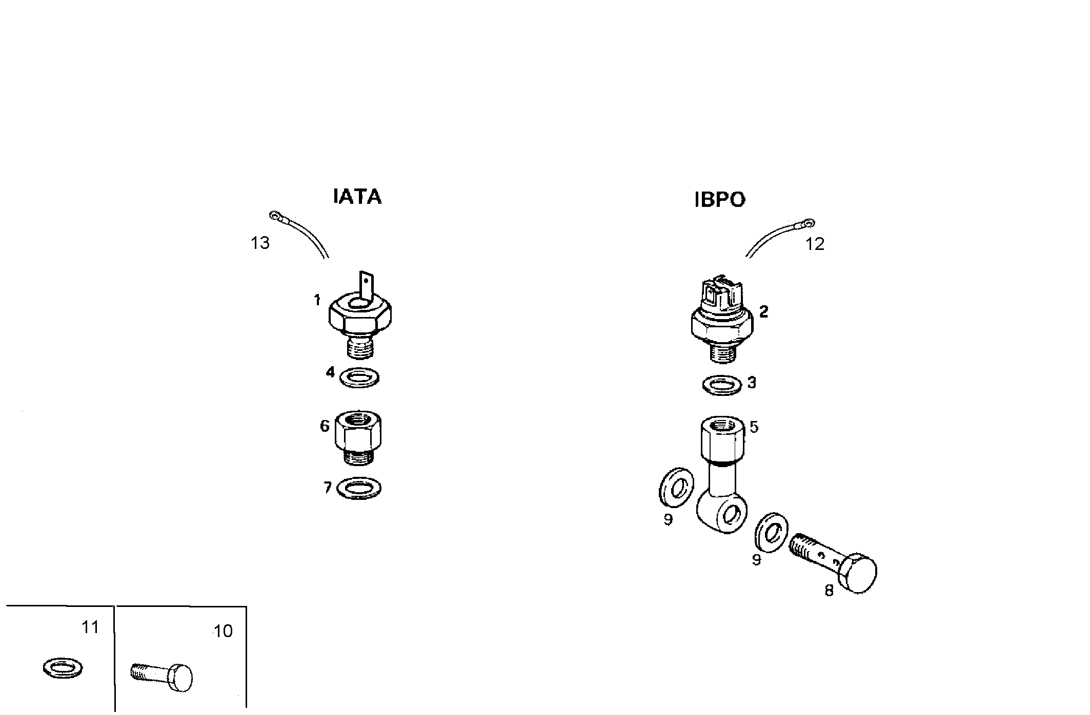 SENDER UNITS HWT/LOP TWO POLES SYSTEM - 8061SI07.05A556 8061SI07 parts diagram
