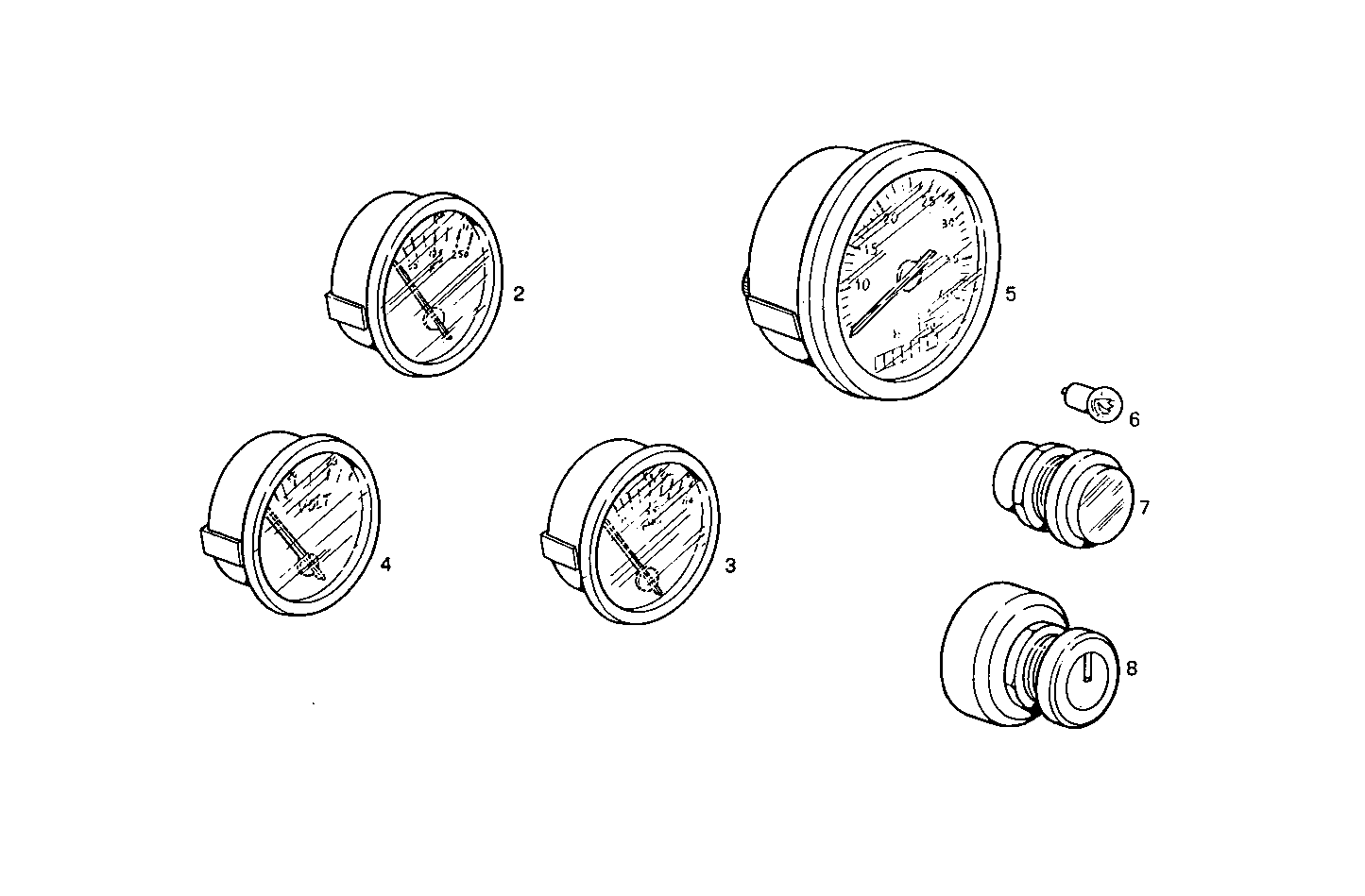 SIMPLE INSTRUMENTS KIT - 12V - BORLETTI - 8035M06.21 8035M06 parts diagram