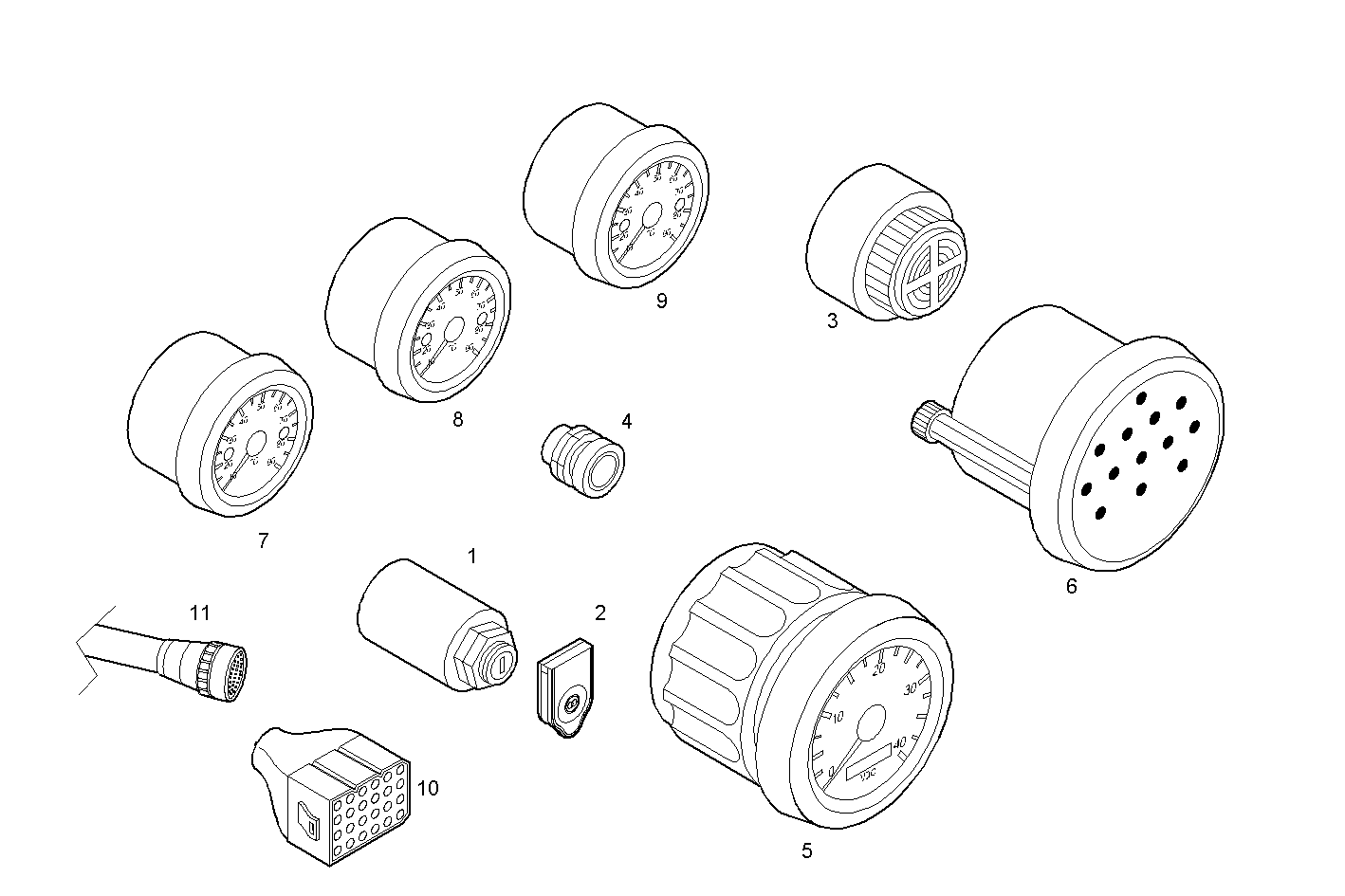ELECTRIC INSTRUMENTS - V08ENTM11.10P210 VECTOR 8 parts diagram