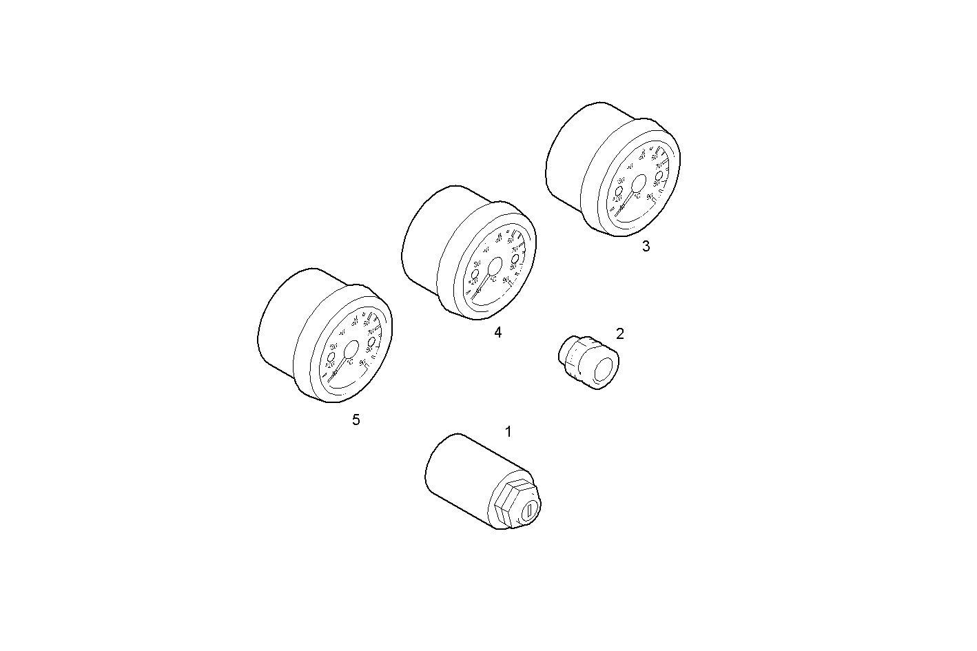 SIMPLE INSTRUMENTS KIT - 24V - - N67MNTM28.31 NEF 6 mechanic. parts diagram