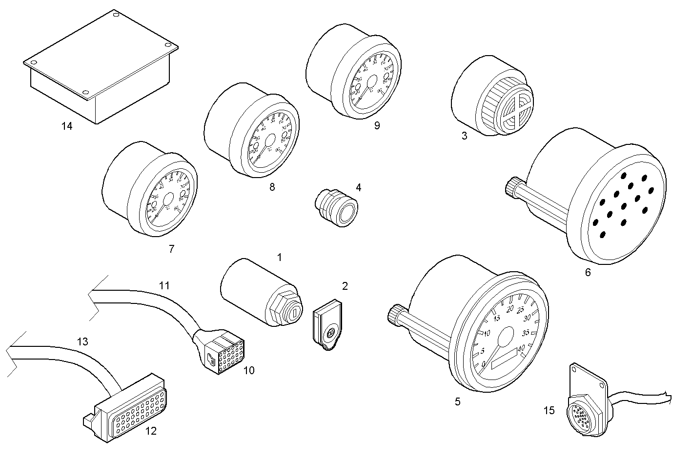 SIMPLE INSTRUMENTS KIT - 24V - - C13ENTM77.10 CURSOR 13 parts diagram