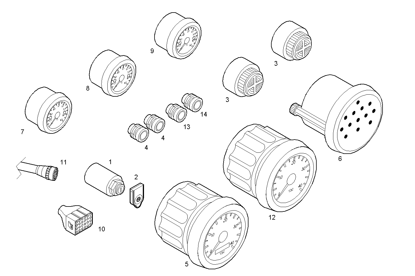 ELECTRIC INSTRUMENTS - V08ENTM12.10B210 VECTOR 8 parts diagram