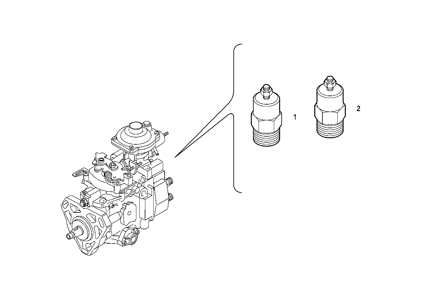 INJECTION PUMP ASSY - F4GE0684G*D601 NEF 6 mechanic. - TIER 2 parts diagram