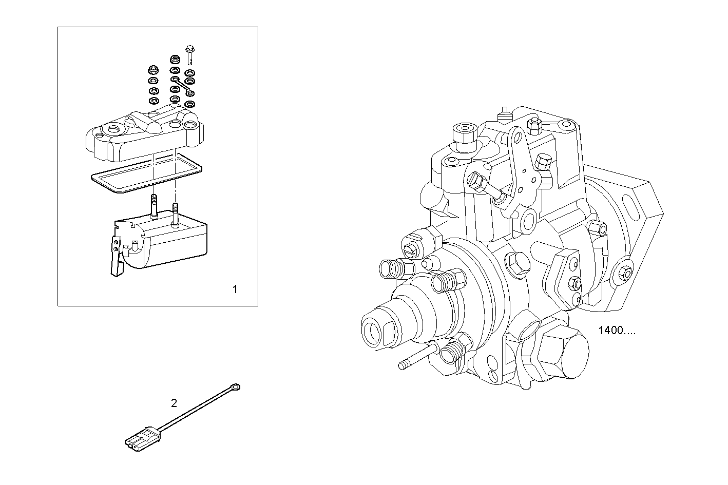 STOP SOLENOID - ENERGIZE TO RUN - 12V - N45MNAF40.10 NEF 4 mechanic. parts diagram