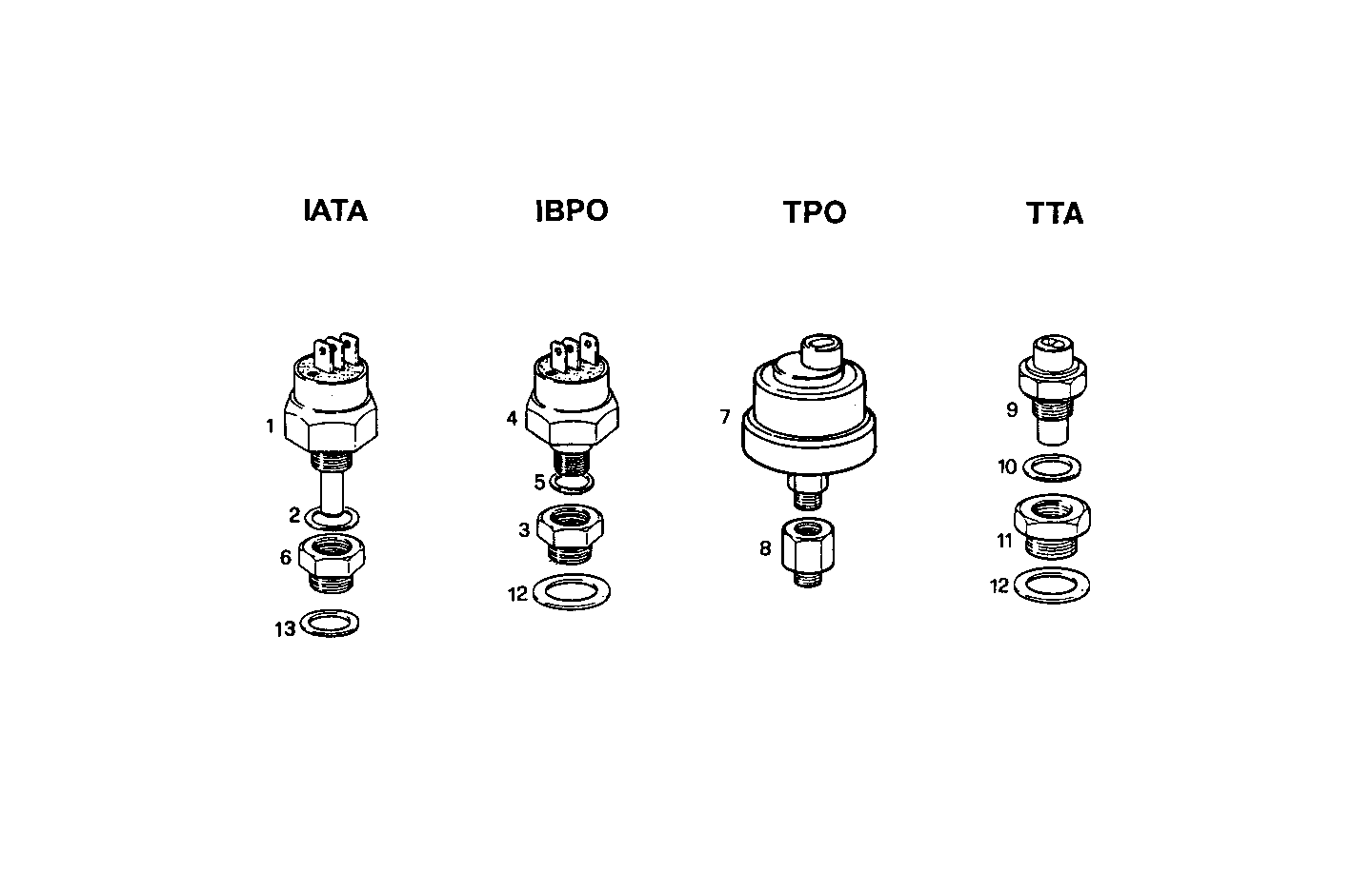 SENDER UNITS FOR INSTRUMENTS - 8361SRi13.00 8361SRi13 parts diagram