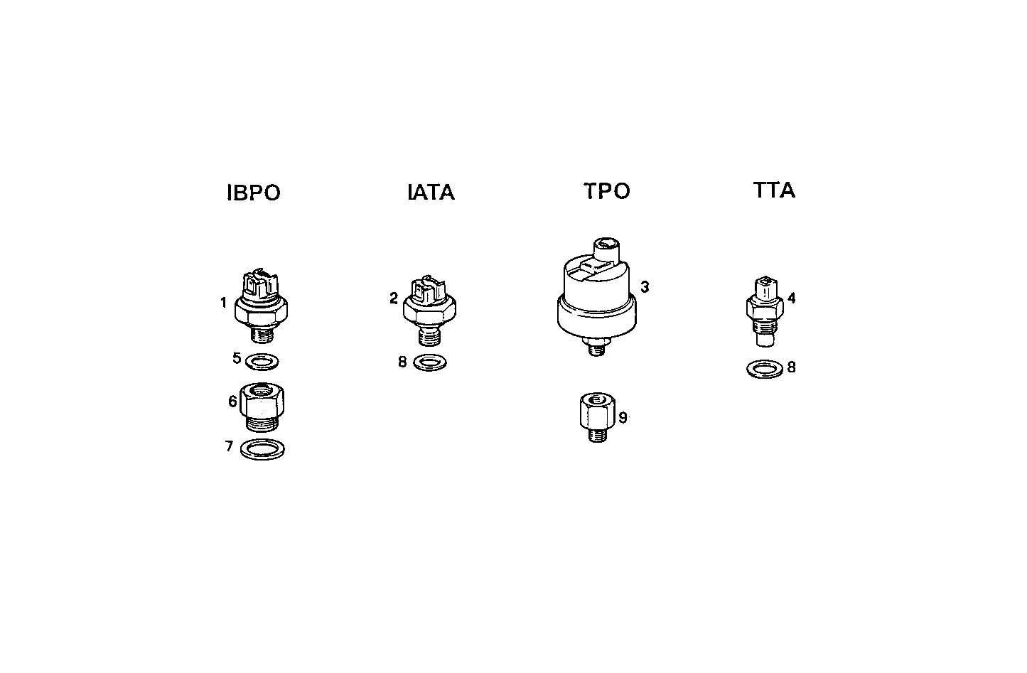 SENDER UNITS FOR INSTRUMENTS - 8361SRM40.40 8361SRM40 parts diagram