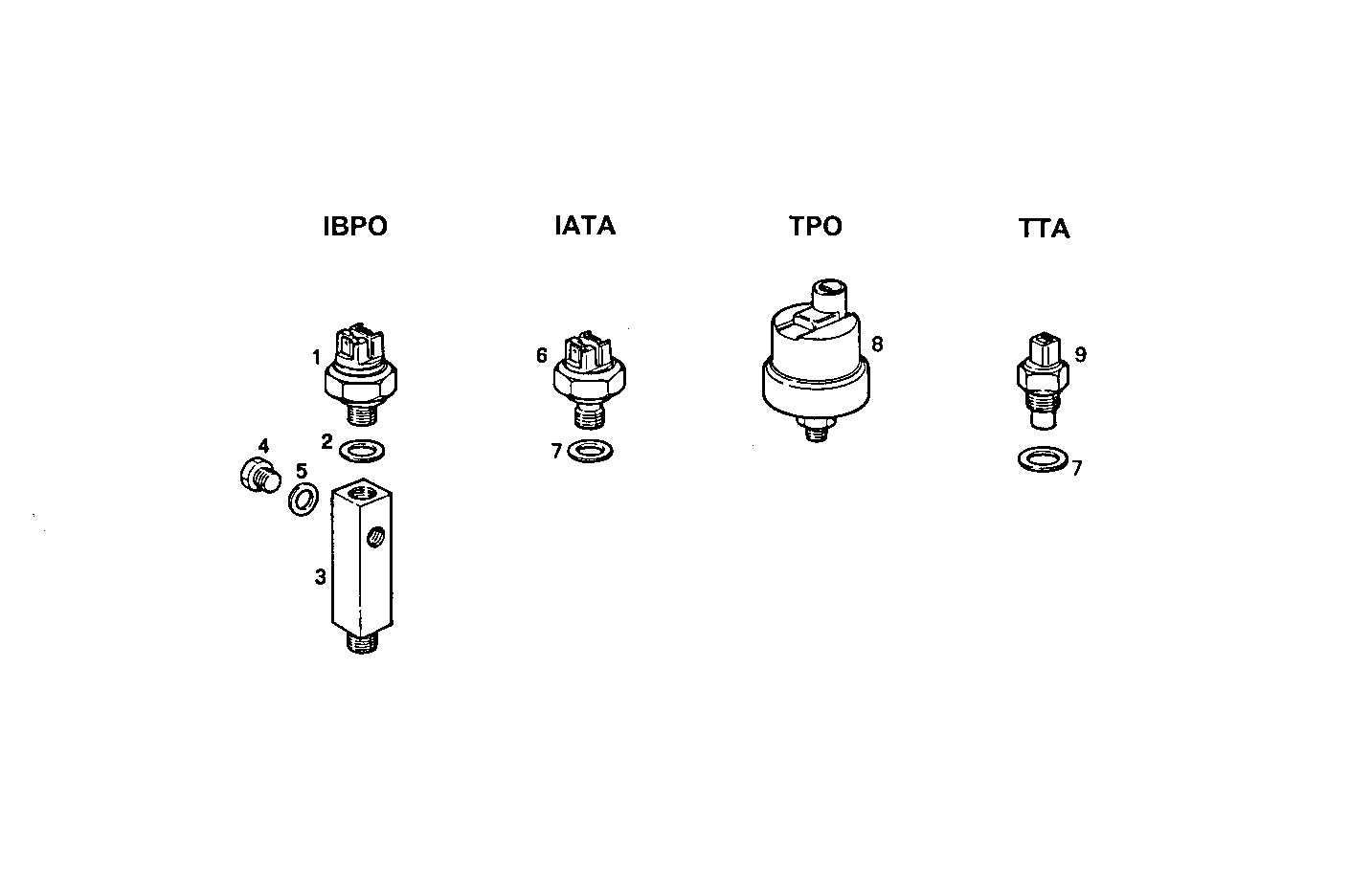 SENDER UNITS FOR INSTRUMENTS - 8210SRM38.10 8210SRM38 parts diagram