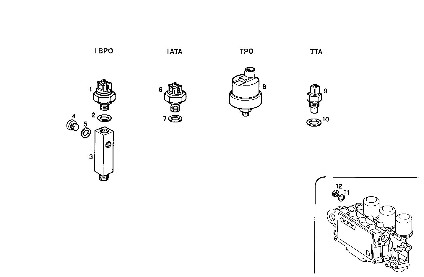 SENDER UNITS FOR INSTRUMENTS - 8281M32.10 8281M32 parts diagram