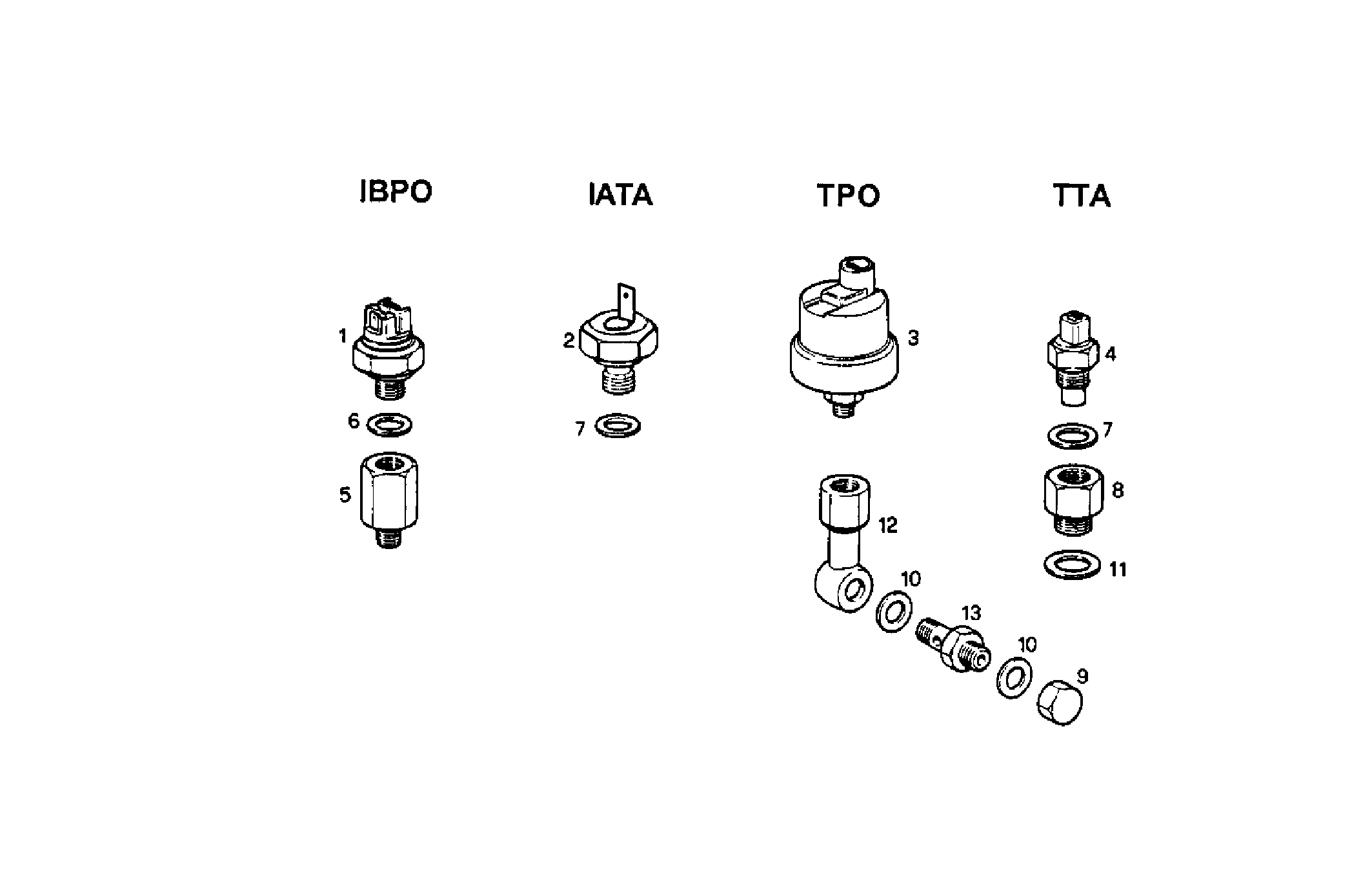 SENDER UNITS FOR INSTRUMENTS - 8041M08.21 8041M08 parts diagram