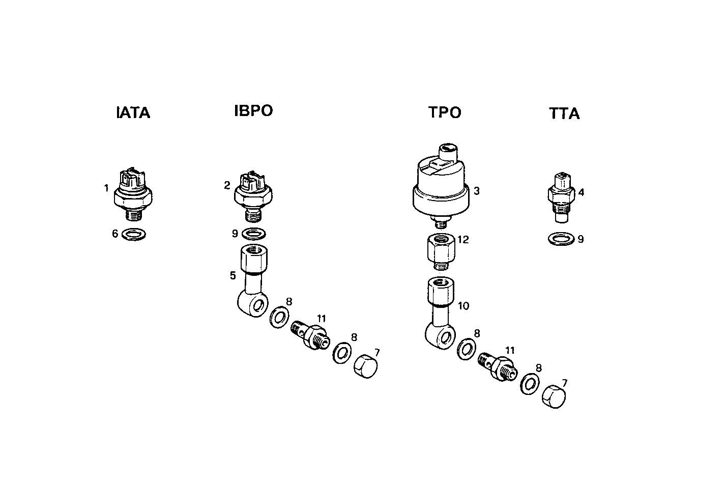 SENDER UNITS FOR INSTRUMENTS - 8035M06.01 8035M06 parts diagram