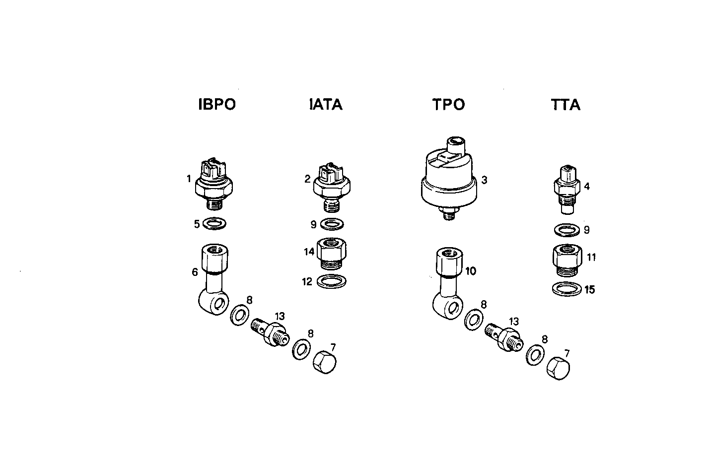 SENDER UNITS FOR INSTRUMENTS - 8041M09.01 8041M09 parts diagram