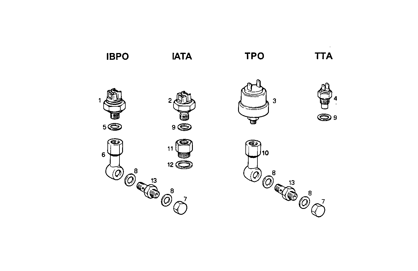 SENDER UNITS FOR INSTRUMENTS - 8041M09.42 8041M09 parts diagram