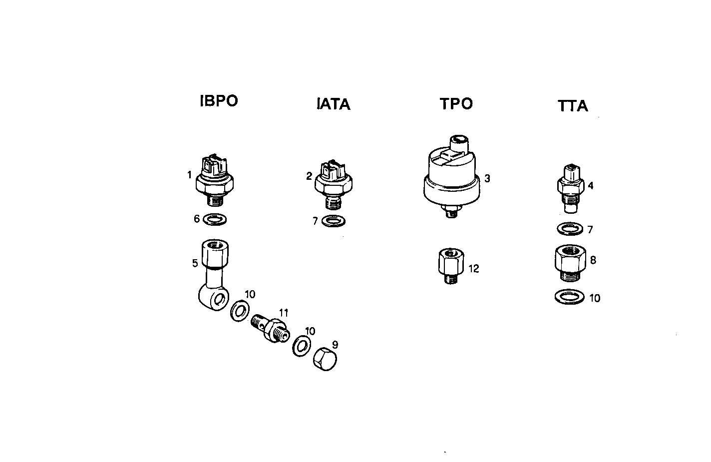 SENDER UNITS FOR INSTRUMENTS - 8061M12.40 8061M12 parts diagram