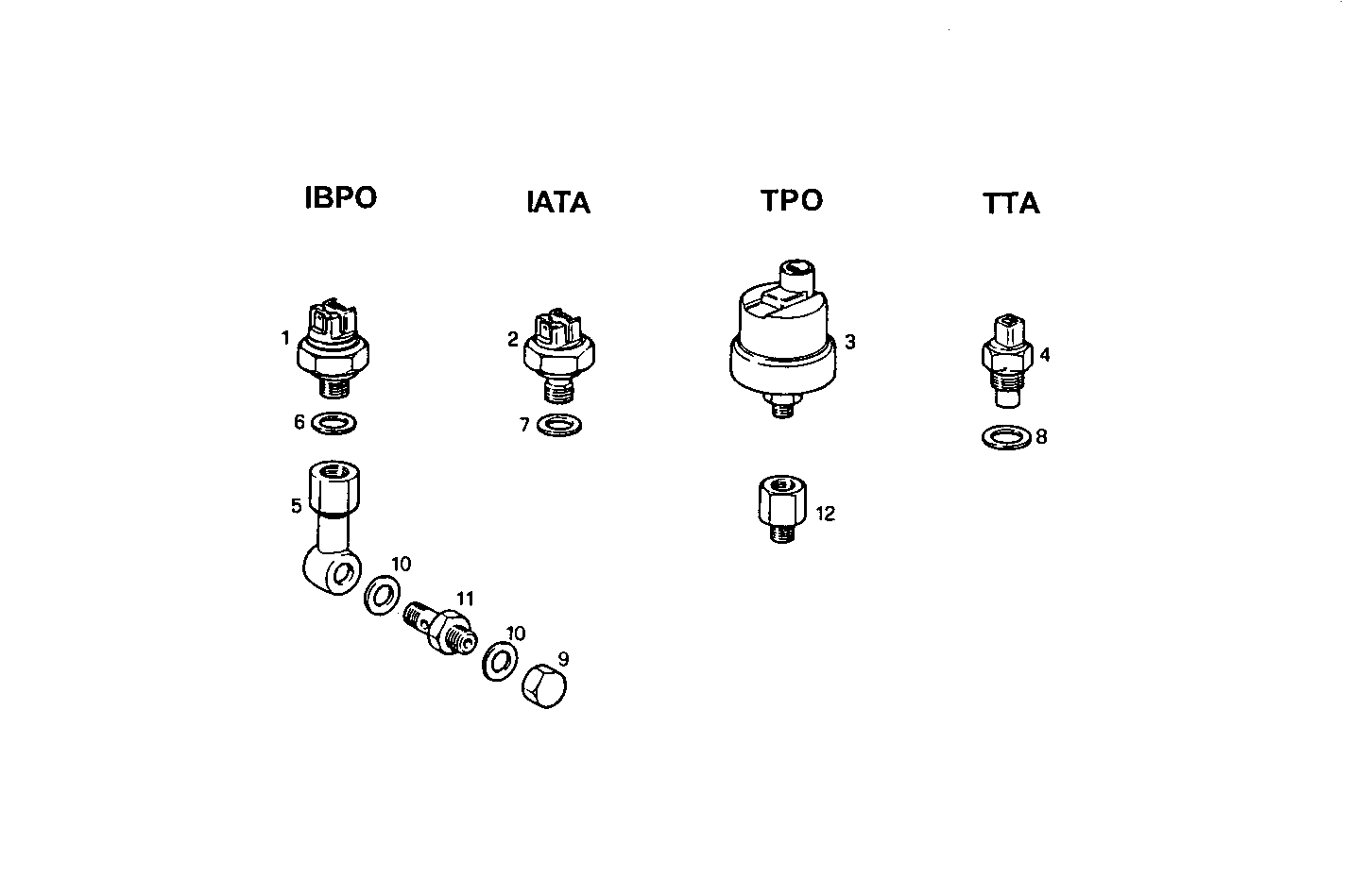 SENDER UNITS FOR INSTRUMENTS - 8061M12.12 8061M12 parts diagram