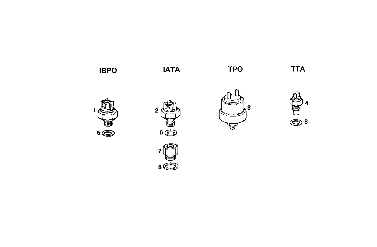 SENDER UNITS FOR INSTRUMENTS - 8040SRM16.10 8040SRM16 parts diagram