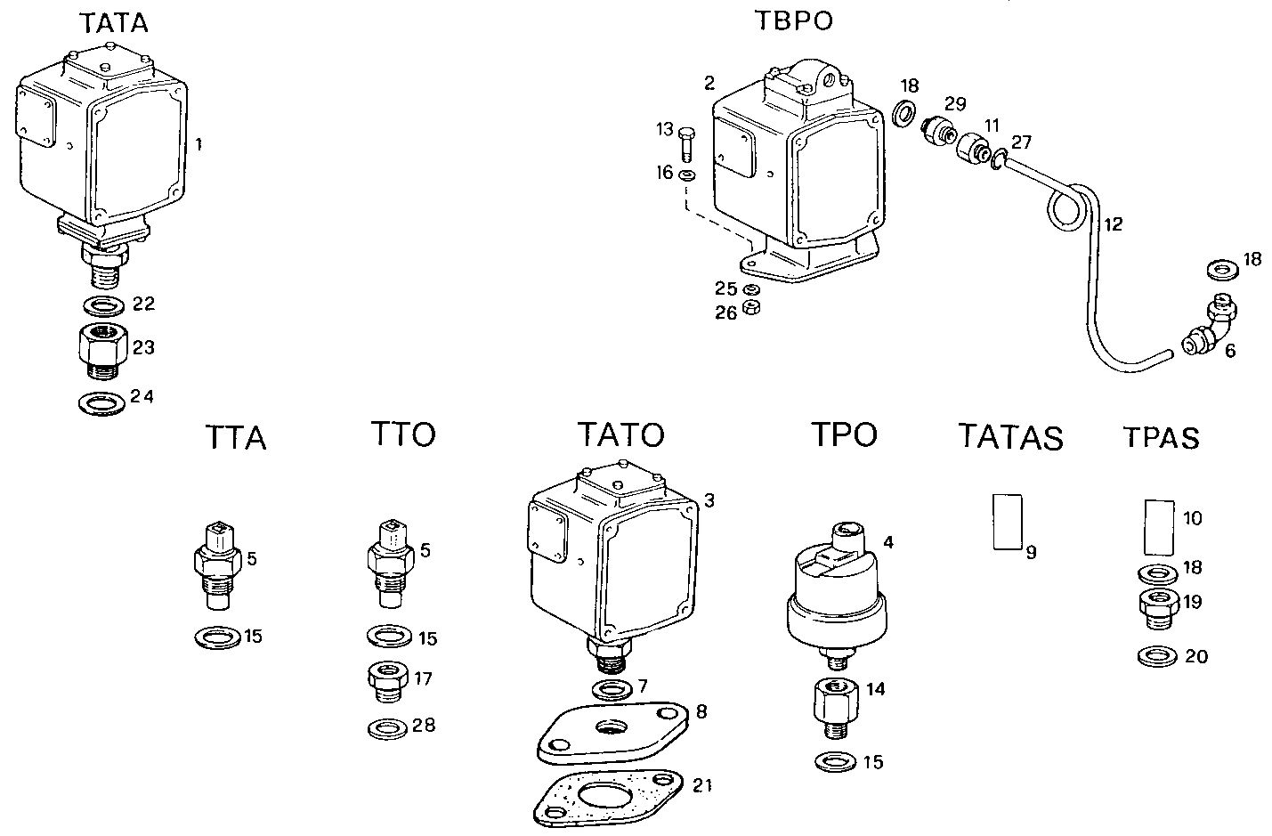 SENDER UNITS FOR INSTRUMENTS - GE8281SRG75.10A80E GE8281SRG75 parts diagram