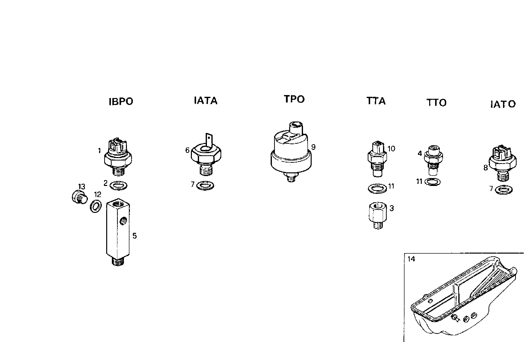 SENDER UNITS FOR INSTRUMENTS - 8210G75.10 8210G75 parts diagram