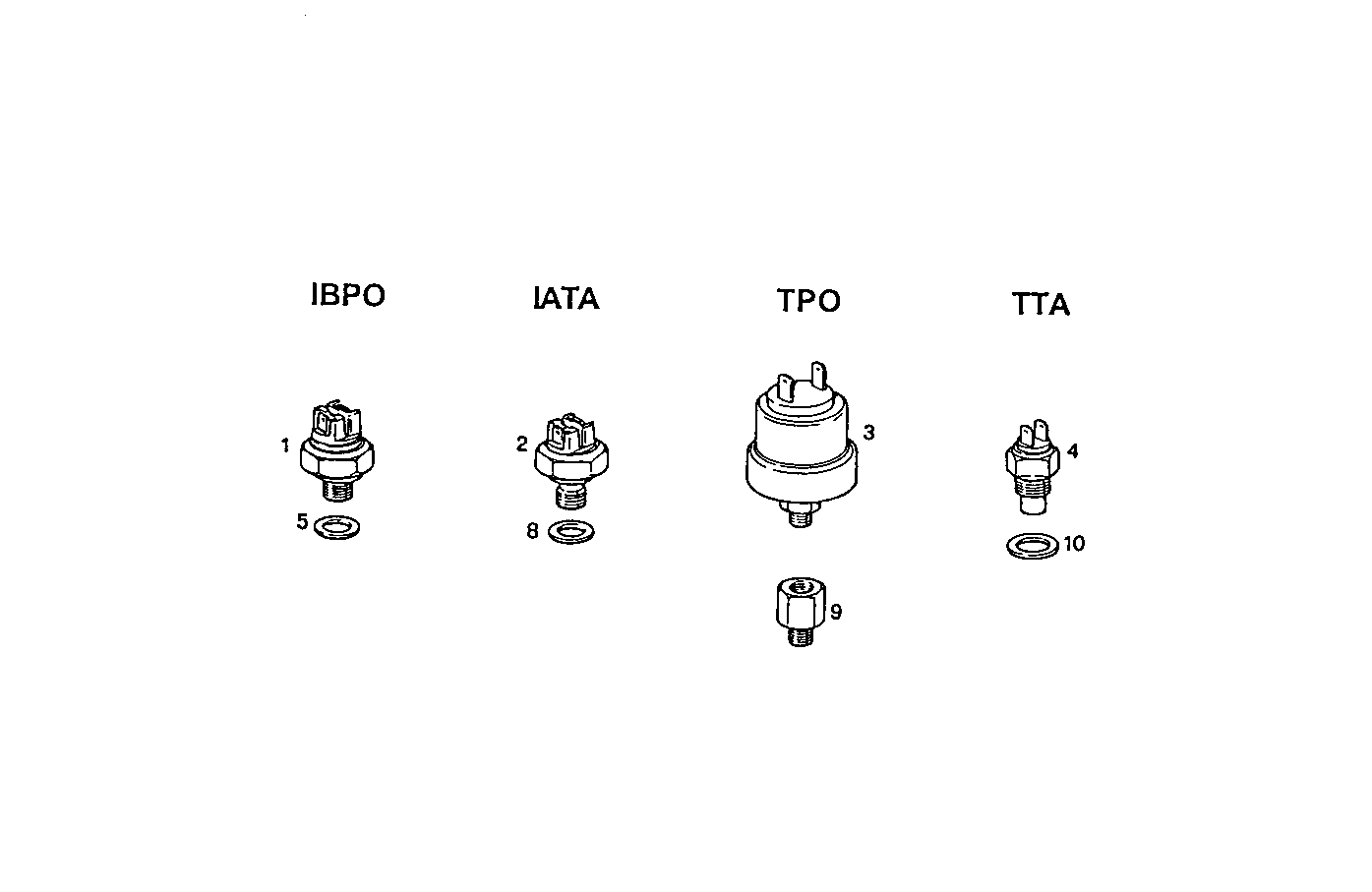 SENDER UNITS FOR INSTRUMENTS - 8210SRM45.10 8210SRM45 parts diagram