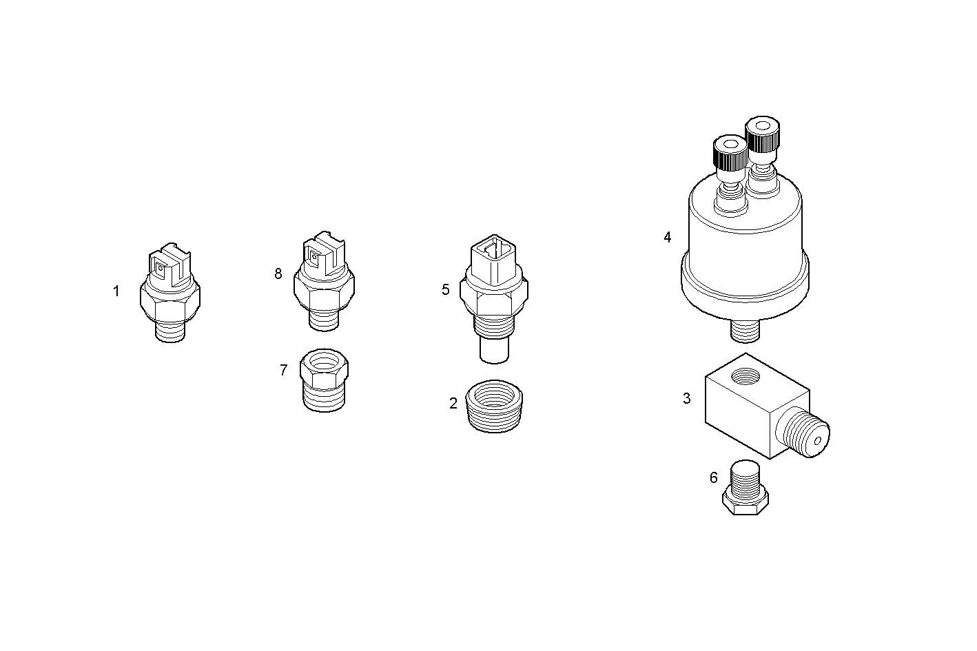 SENDER UNITS FOR INSTRUMENTS - 12/24V - N67MNTM28.30 NEF 6 mechanic. parts diagram