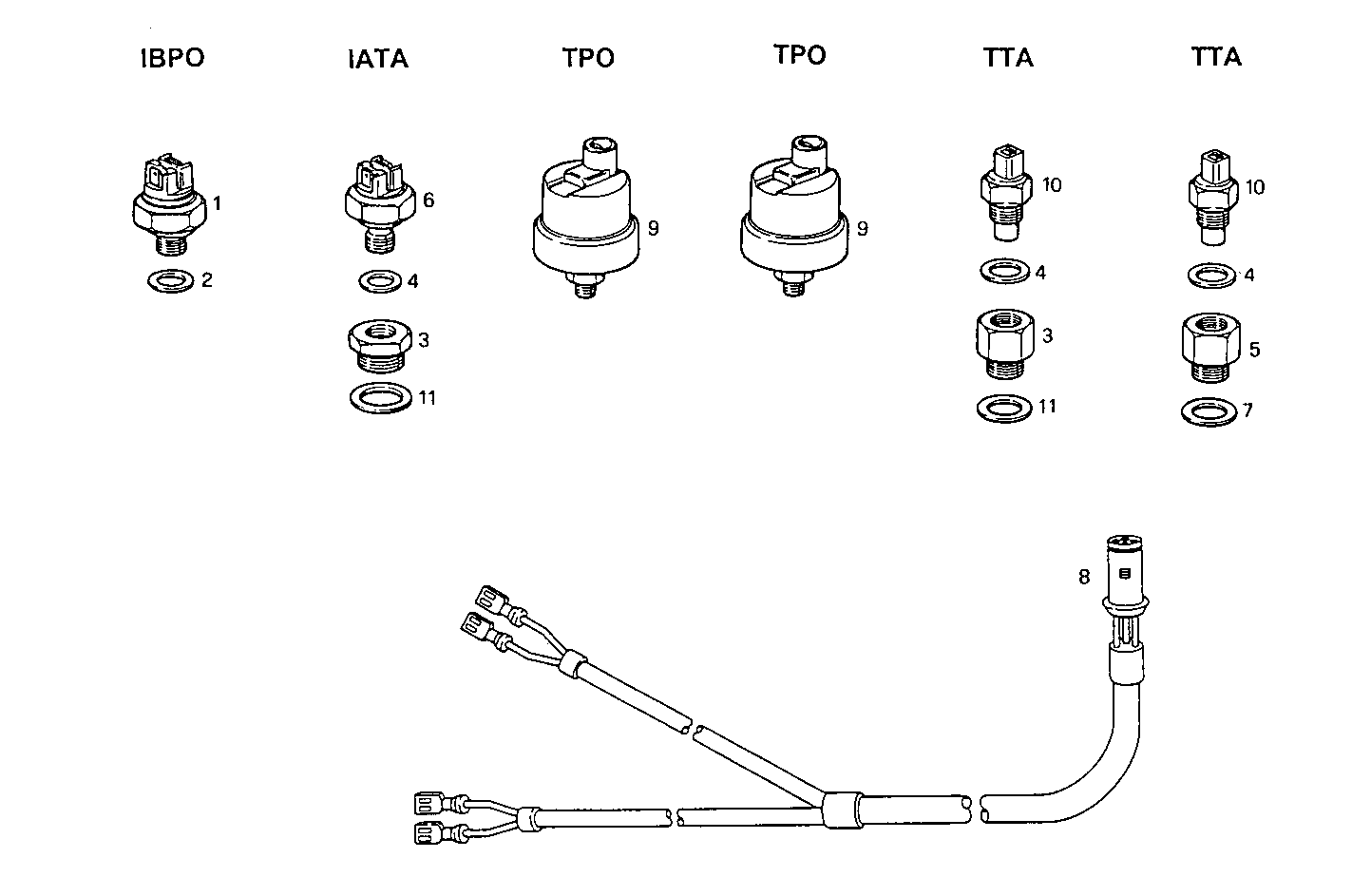SENDER UNITS FOR INSTRUMENTS - 8061SRM24.00 8061SRM24 parts diagram