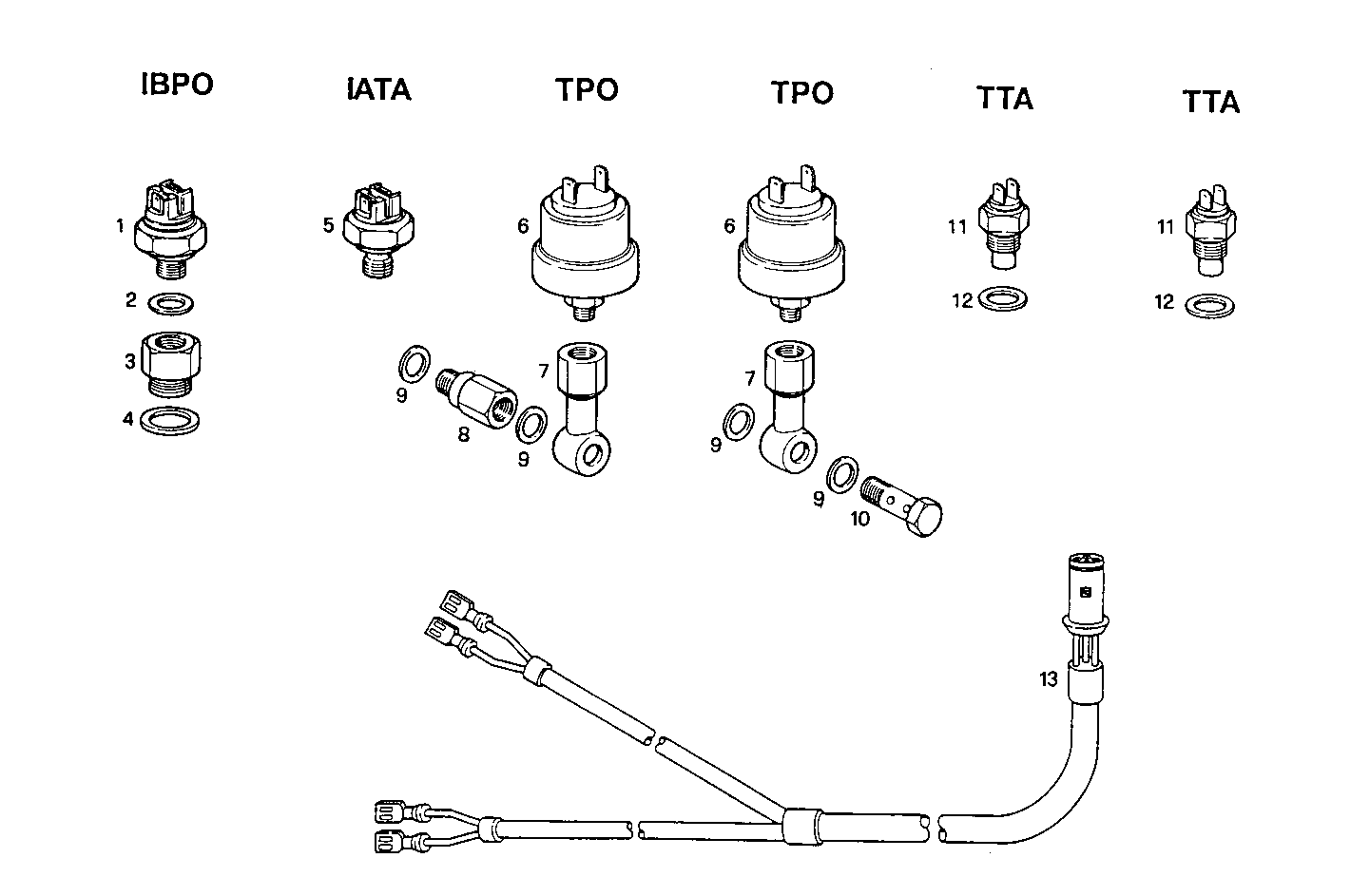 SENDER UNITS FOR INSTRUMENTS - 8361SRM38.10 8361SRM38 parts diagram