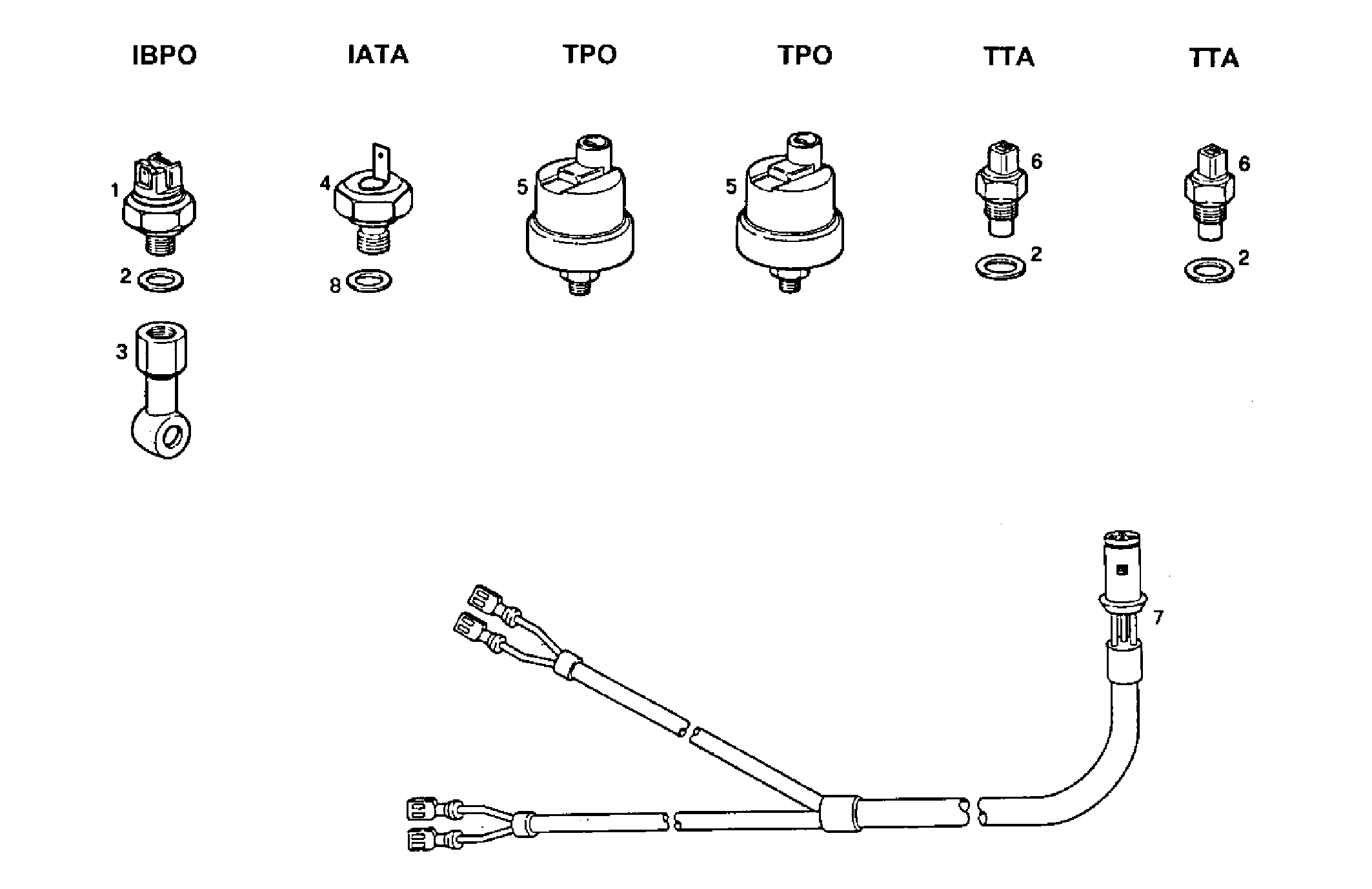 SENDER UNITS FOR INSTRUMENTS - 8210M22.10 8210M22 parts diagram