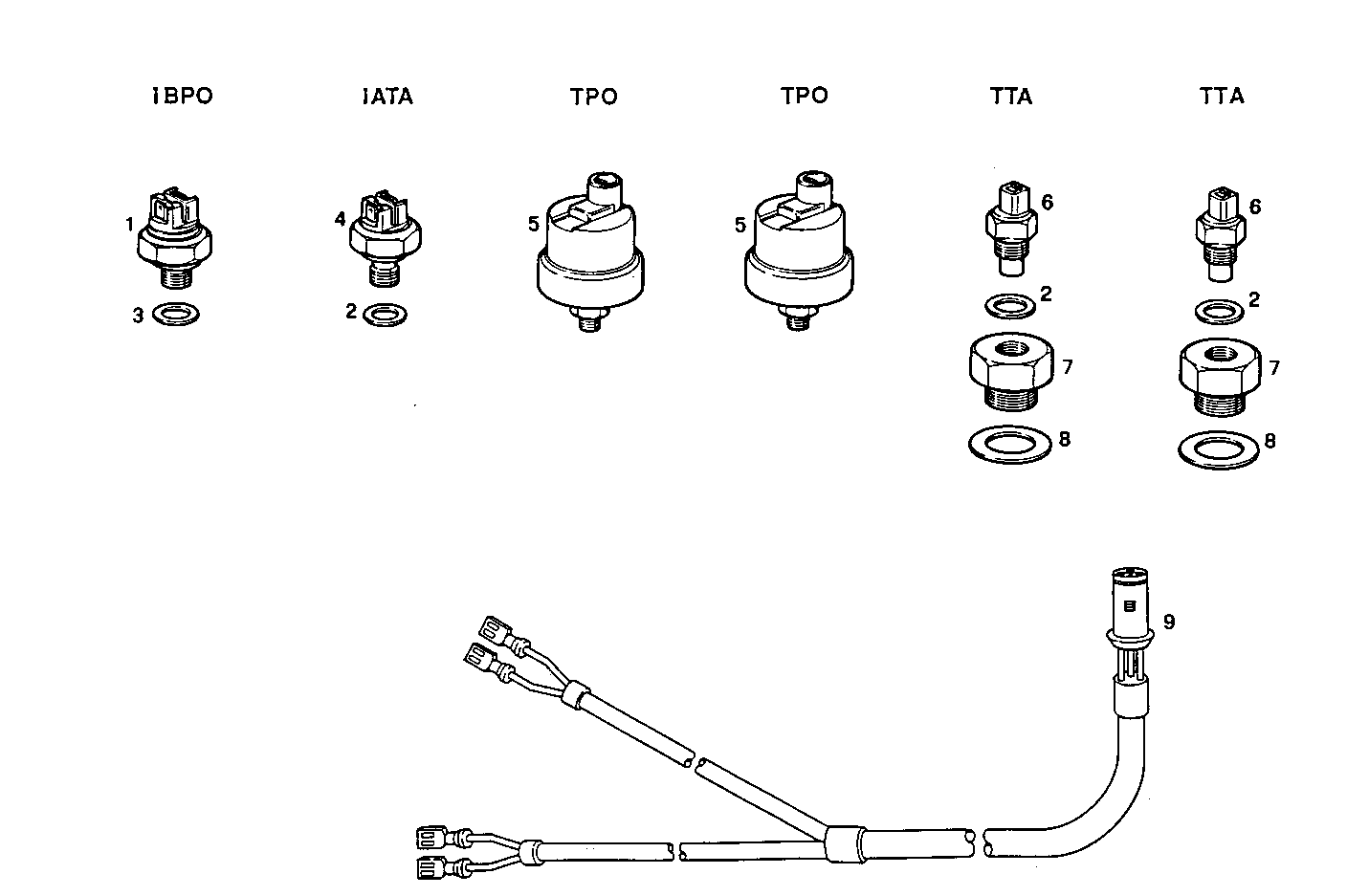 SENDER UNITS FOR INSTRUMENTS - 8281SRM50.32 8281SRM50 parts diagram