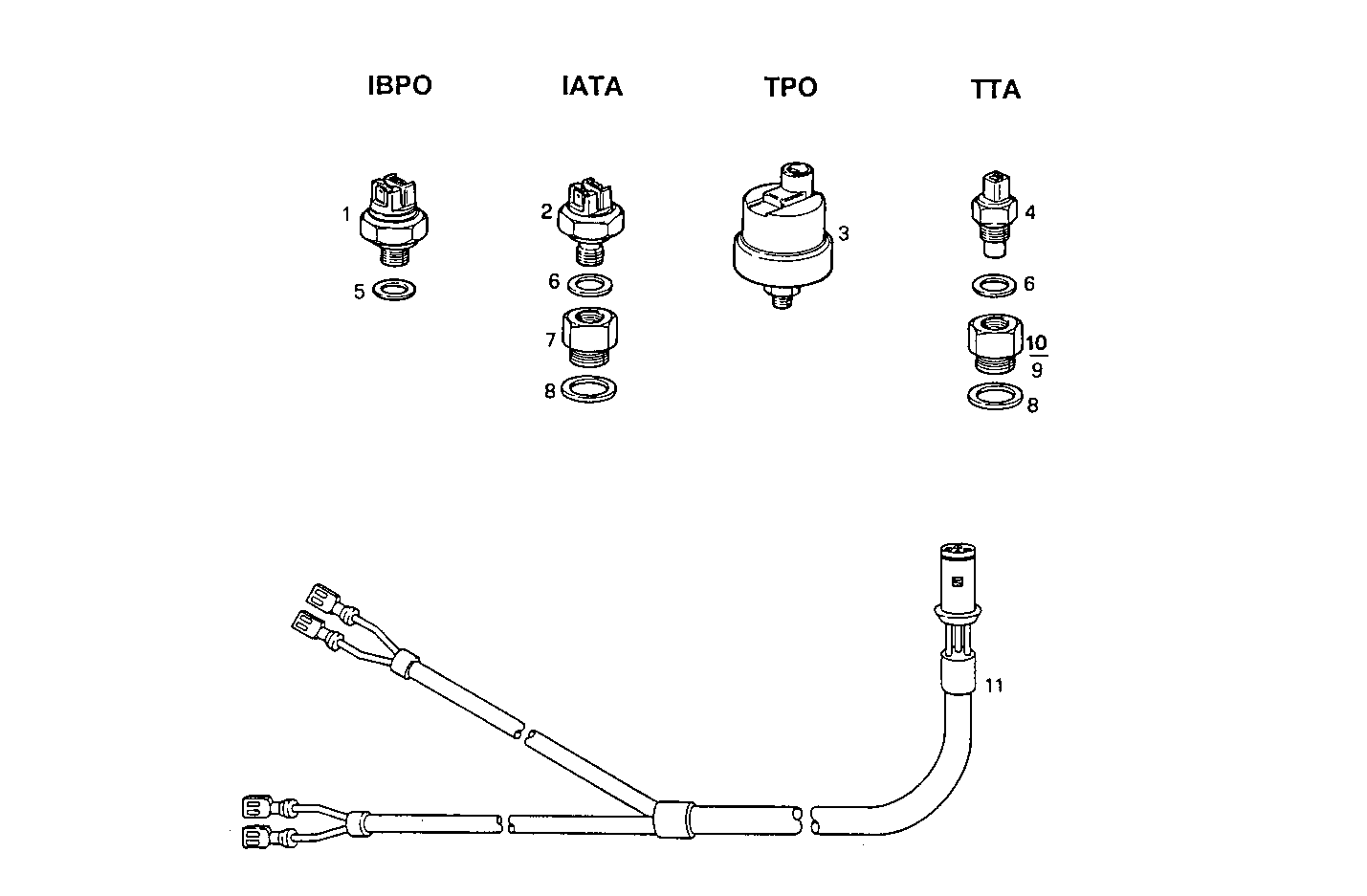 SENDER UNITS FOR INSTRUMENTS - 8041SRM15.10 8041SRM15 parts diagram
