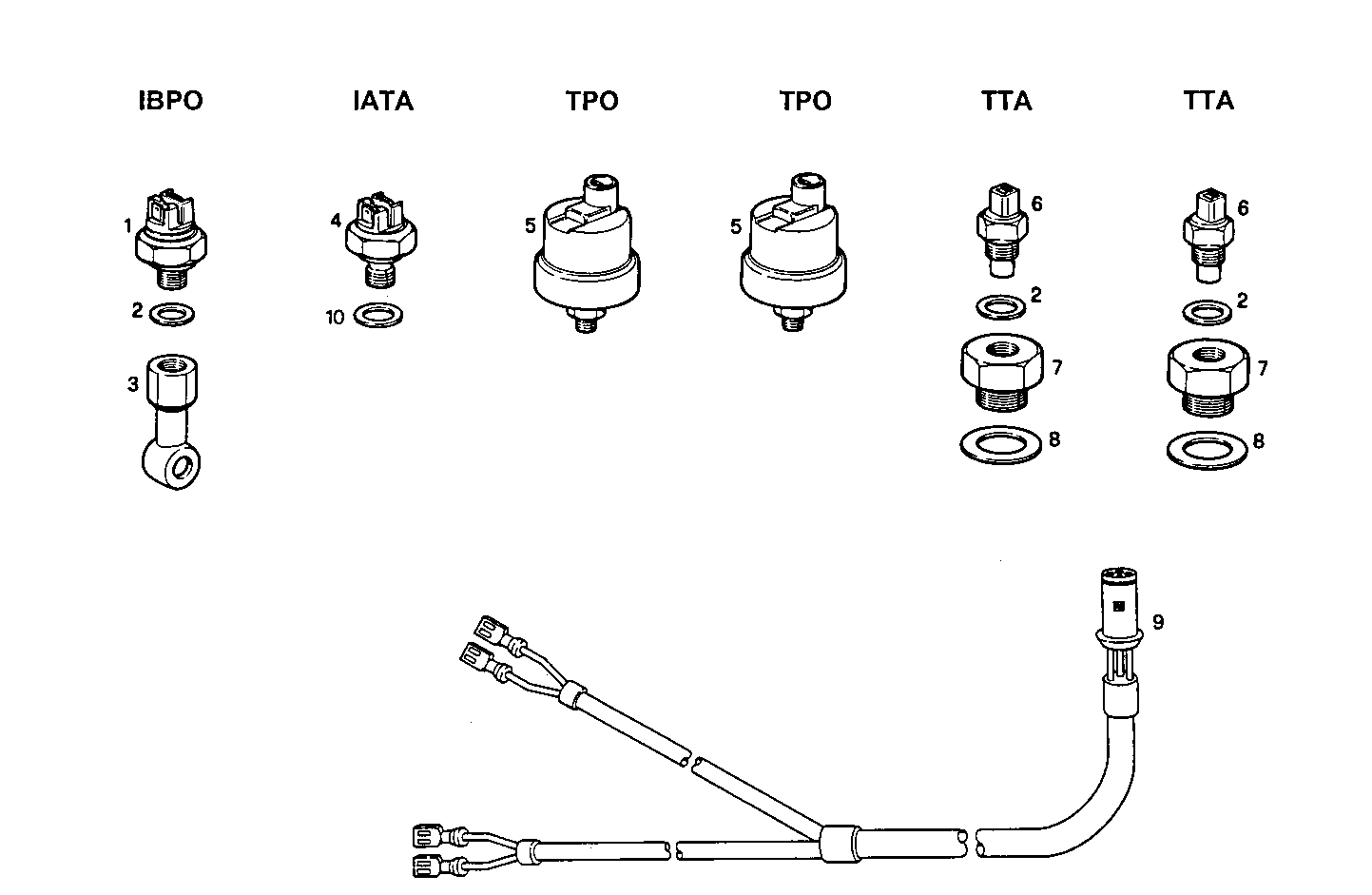 SENDER UNITS FOR INSTRUMENTS - 8210SM26.12 8210SM26 parts diagram